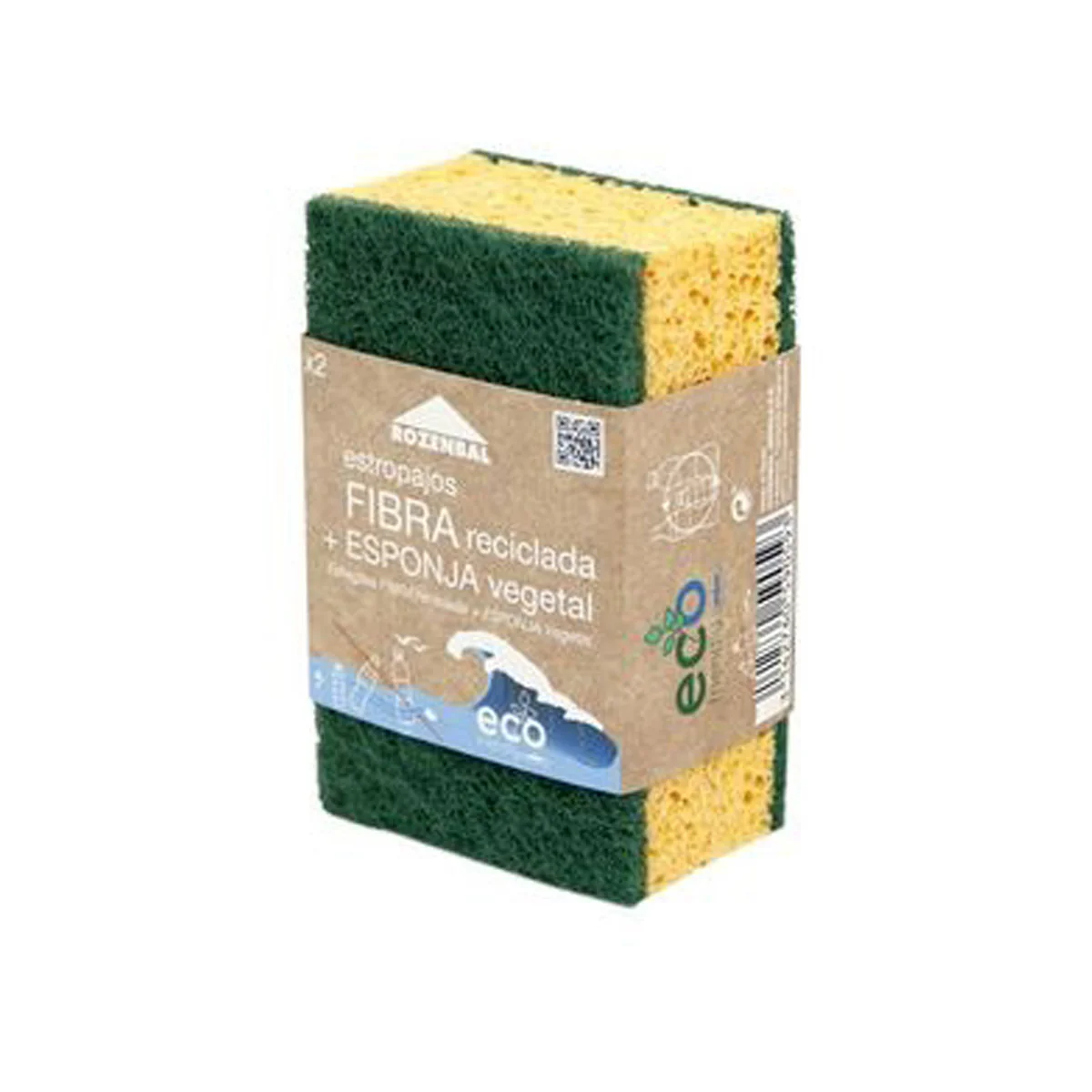 10 Estropajos con esponja vegetal Eco Friendly ROZENBAL (5 Packs de 2) - Image 2