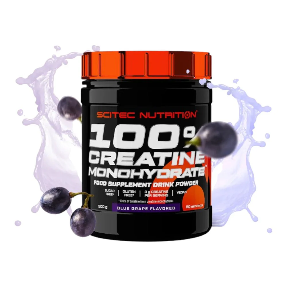 100% Creatine Monohydrate Sabores 300 Gr Uva Azul