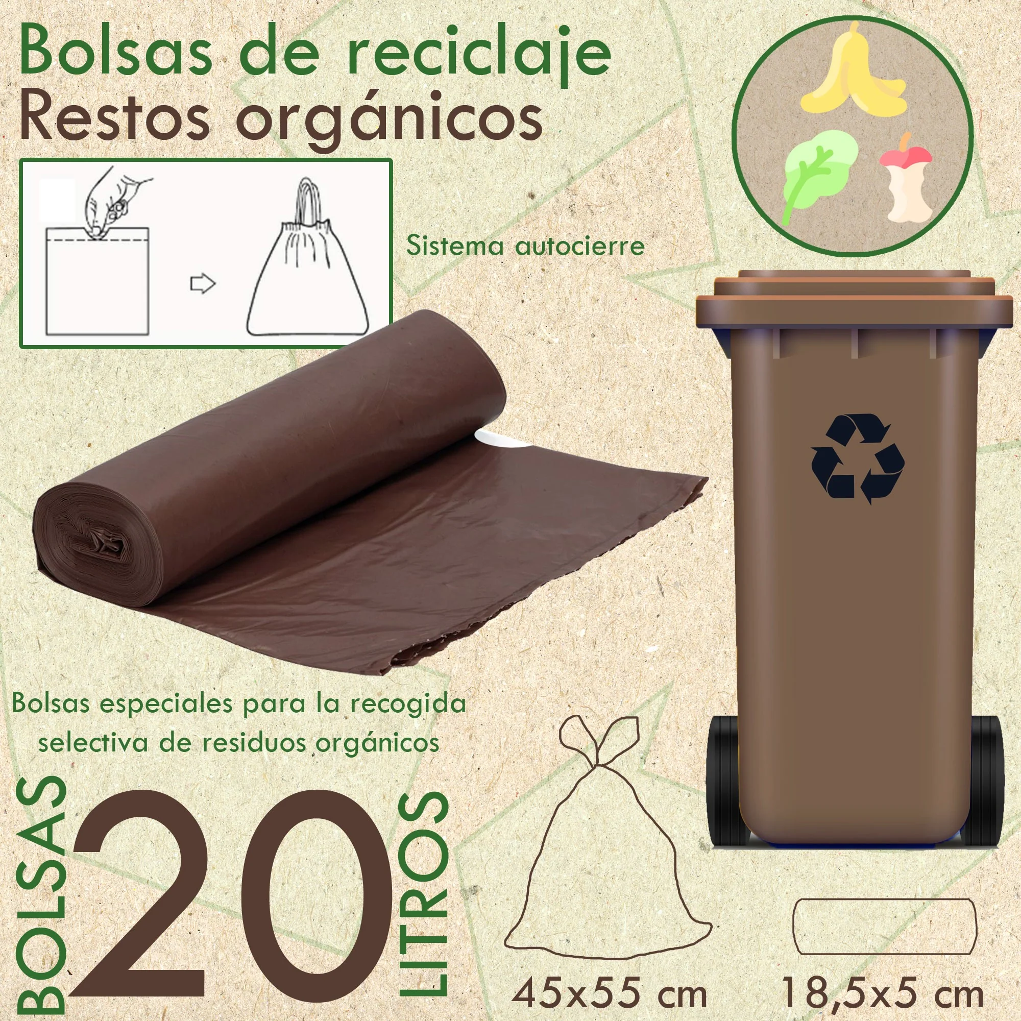 200 Bolsas De Basura Con Autocierre 20l Capacidad Cada Una - Image 2