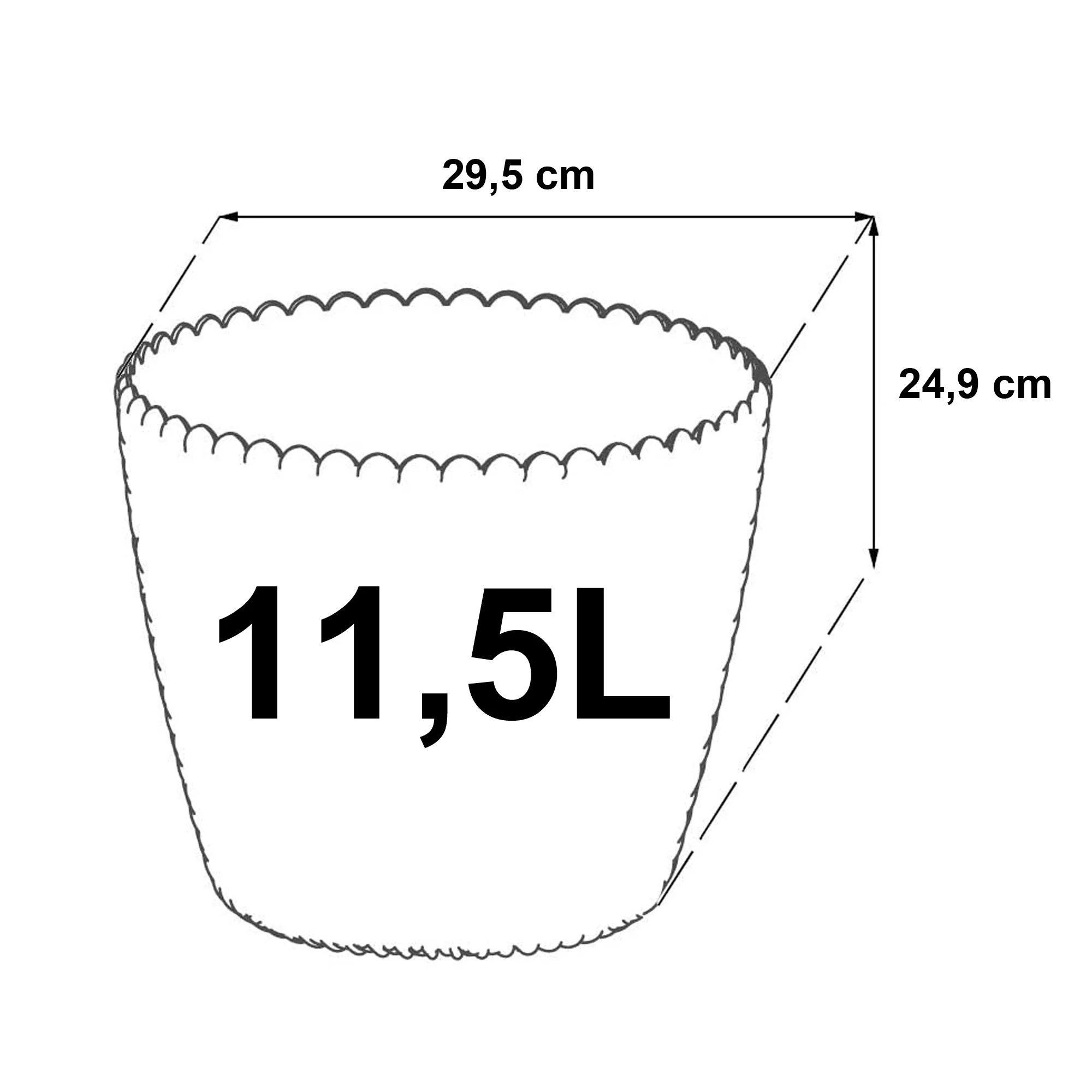 2x Maceta Redonda 11,5l Prosperplast Splofy De Plastico En Color Gris, Ø29,5 X 24,9 Cm - Image 3