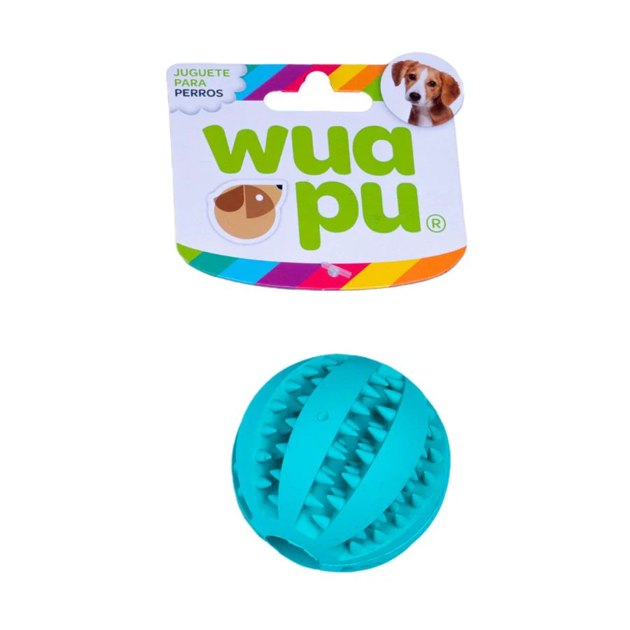 3 Pelotas Para Perro Dental De 6cm En Colores Surtidos, Con Estrias Y Hueco Interior Para Premios