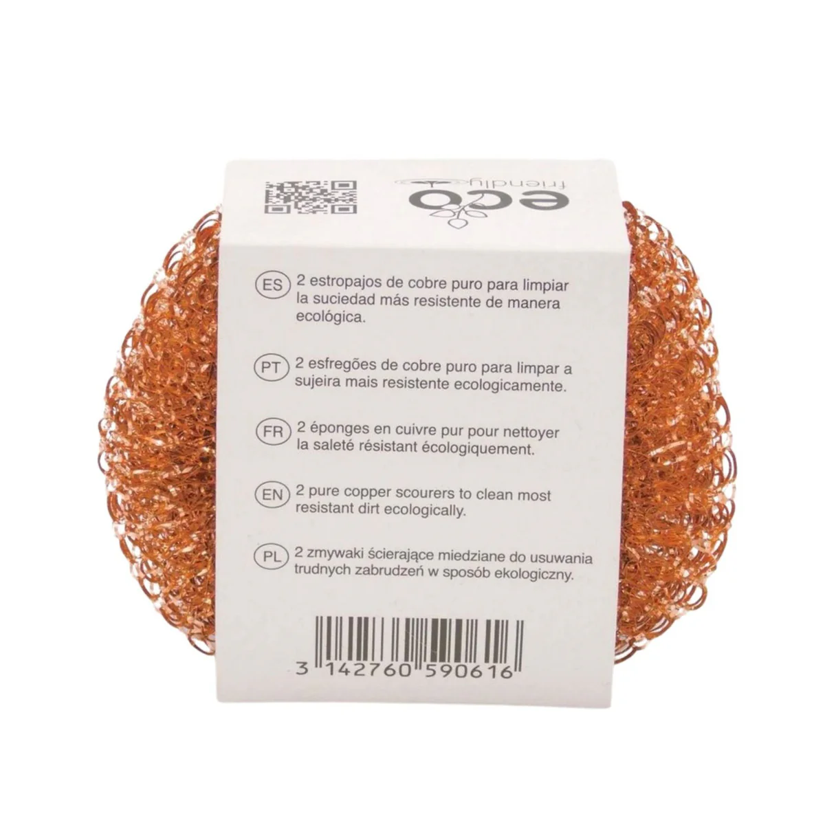 6 Estropajos de cobre puro Eco Friendly ROZENBAL (3 Packs de 2) - Image 3
