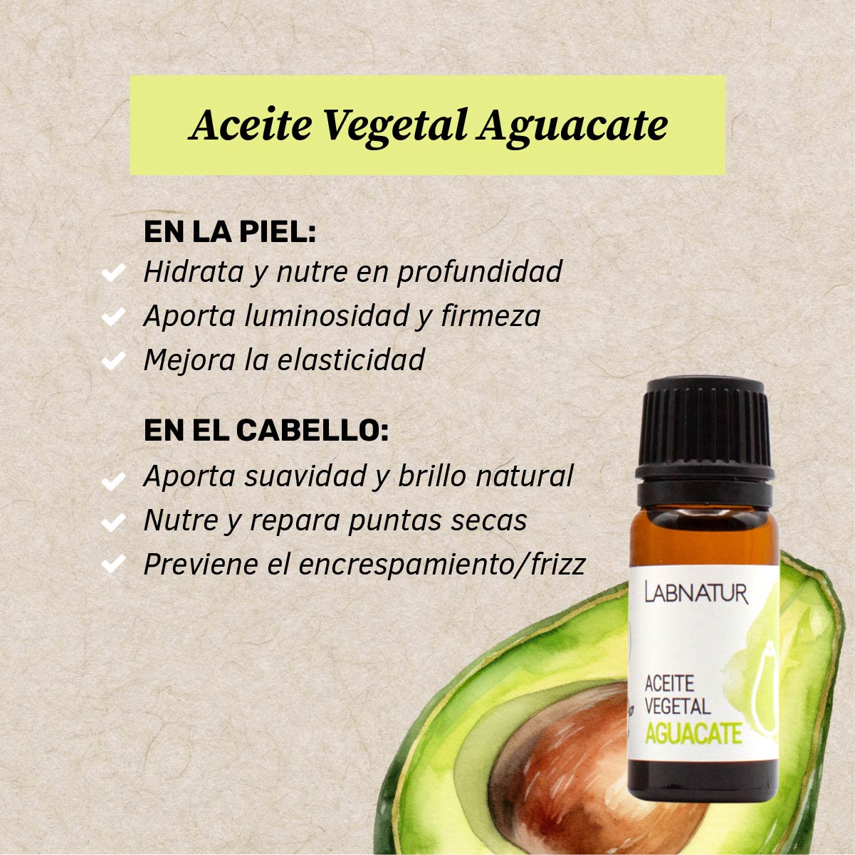 Aceite de Aguacate Puro 10 ml | Nutritivo y Reparador | Hidratación Facial, Corporal y Capilar - Image 2