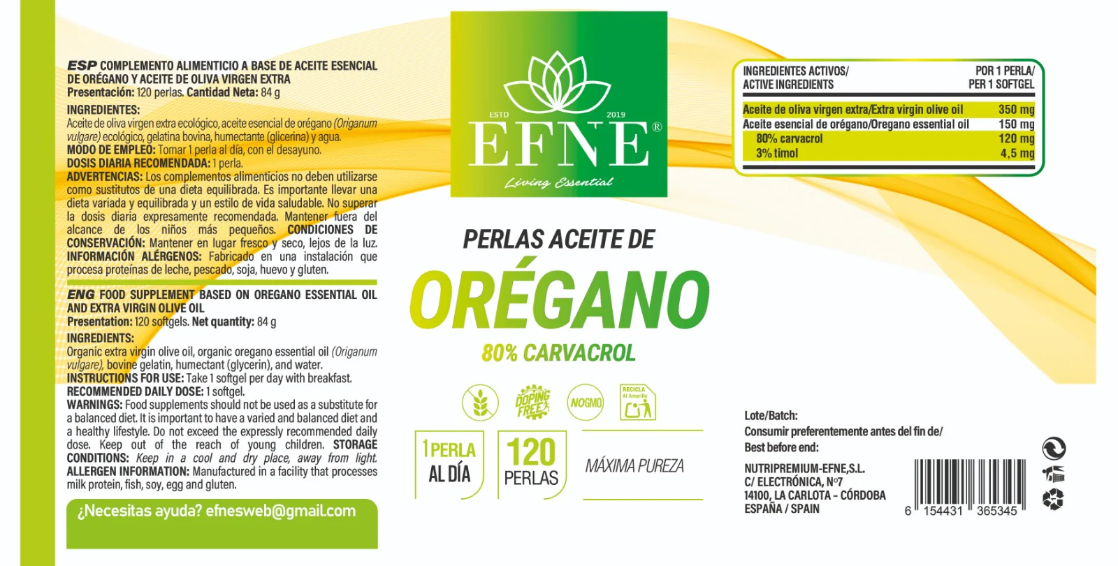 Aceite De Orégano Premium 80% Carvacrol (120 Perlas) - Efne - Image 5