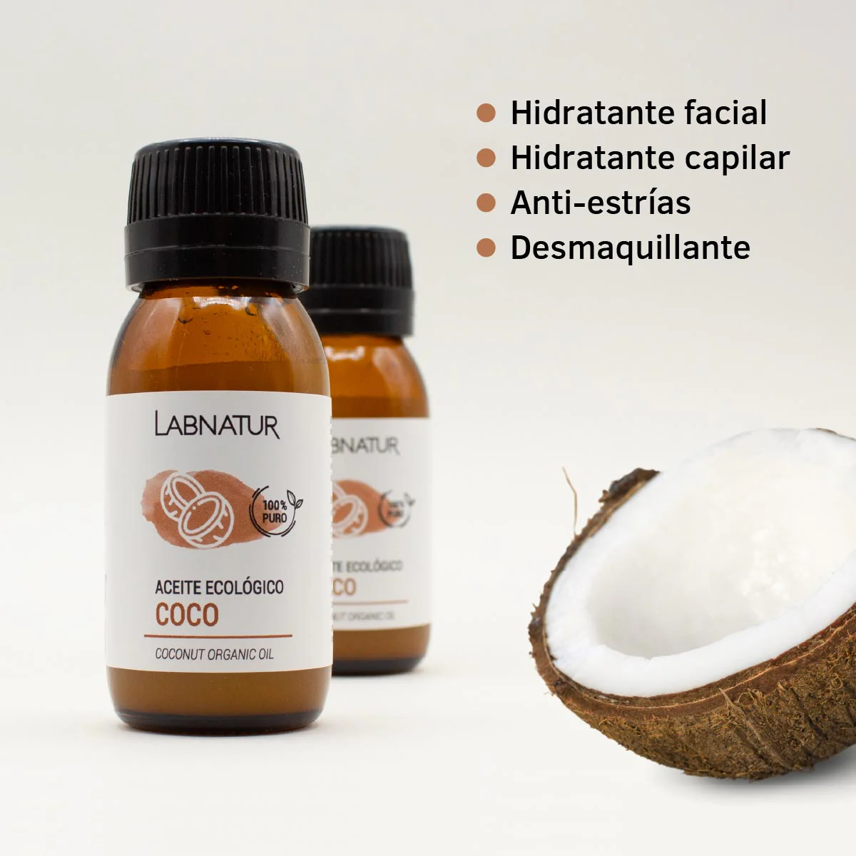 Aceite Vegetal de Coco 50 ml | Hidratante y Nutritivo | Cuidado Facial, Corporal y Capilar - Image 3