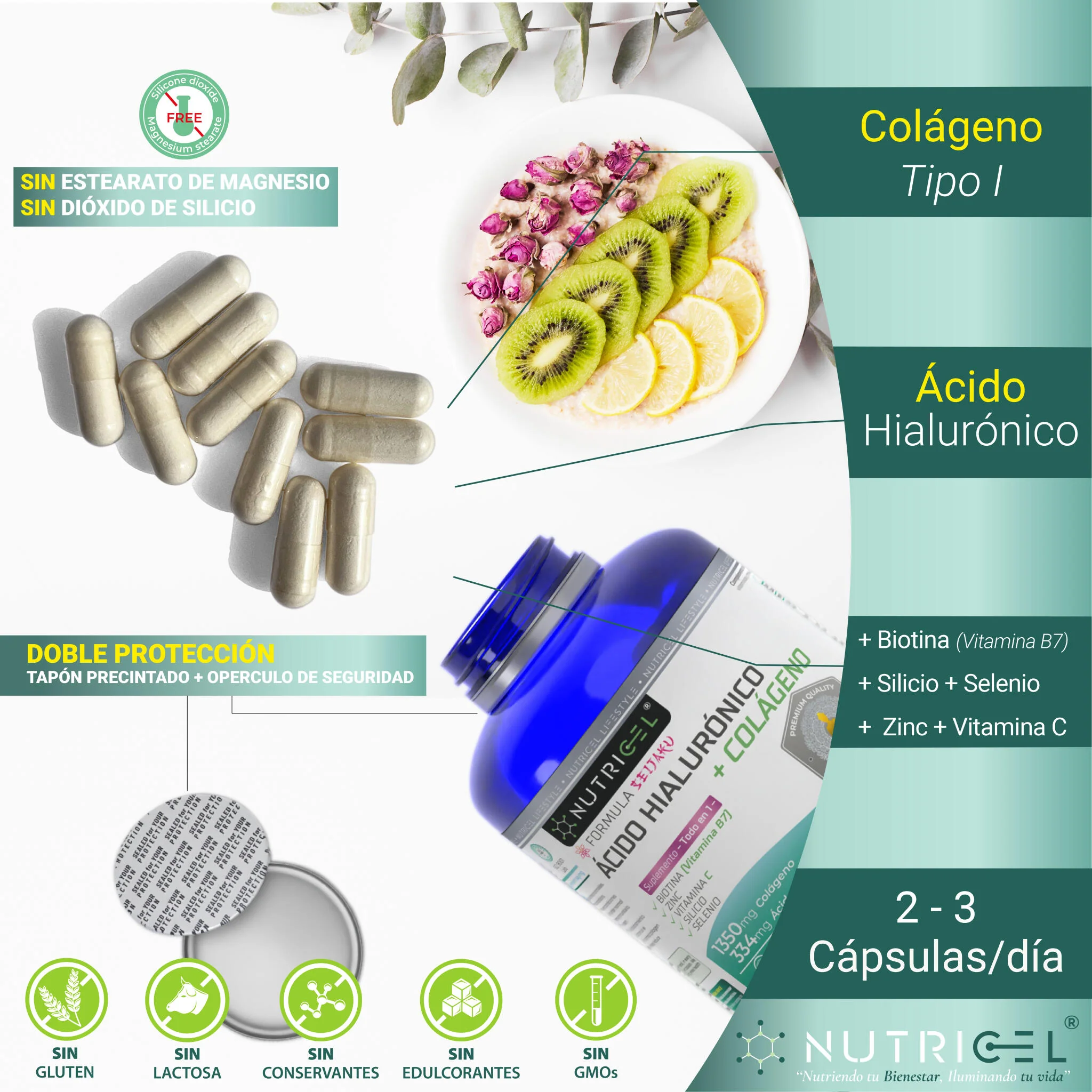 Acido Hialurónico Con Colágeno Y Biotina - Image 3