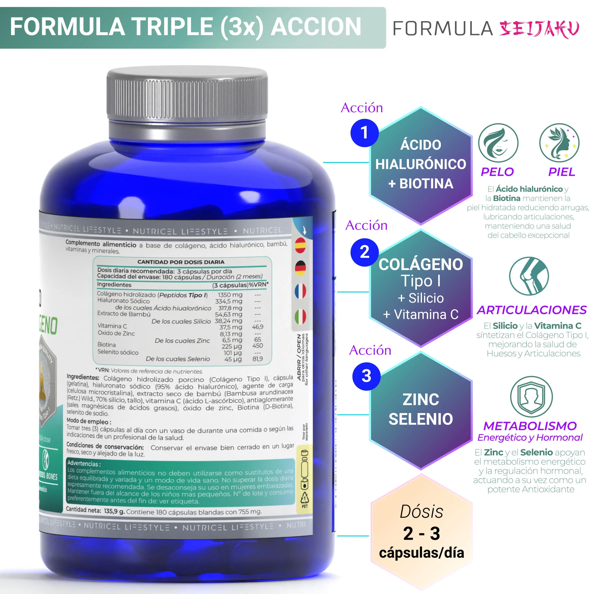 Acido Hialurónico Con Colágeno Y Biotina - Image 5