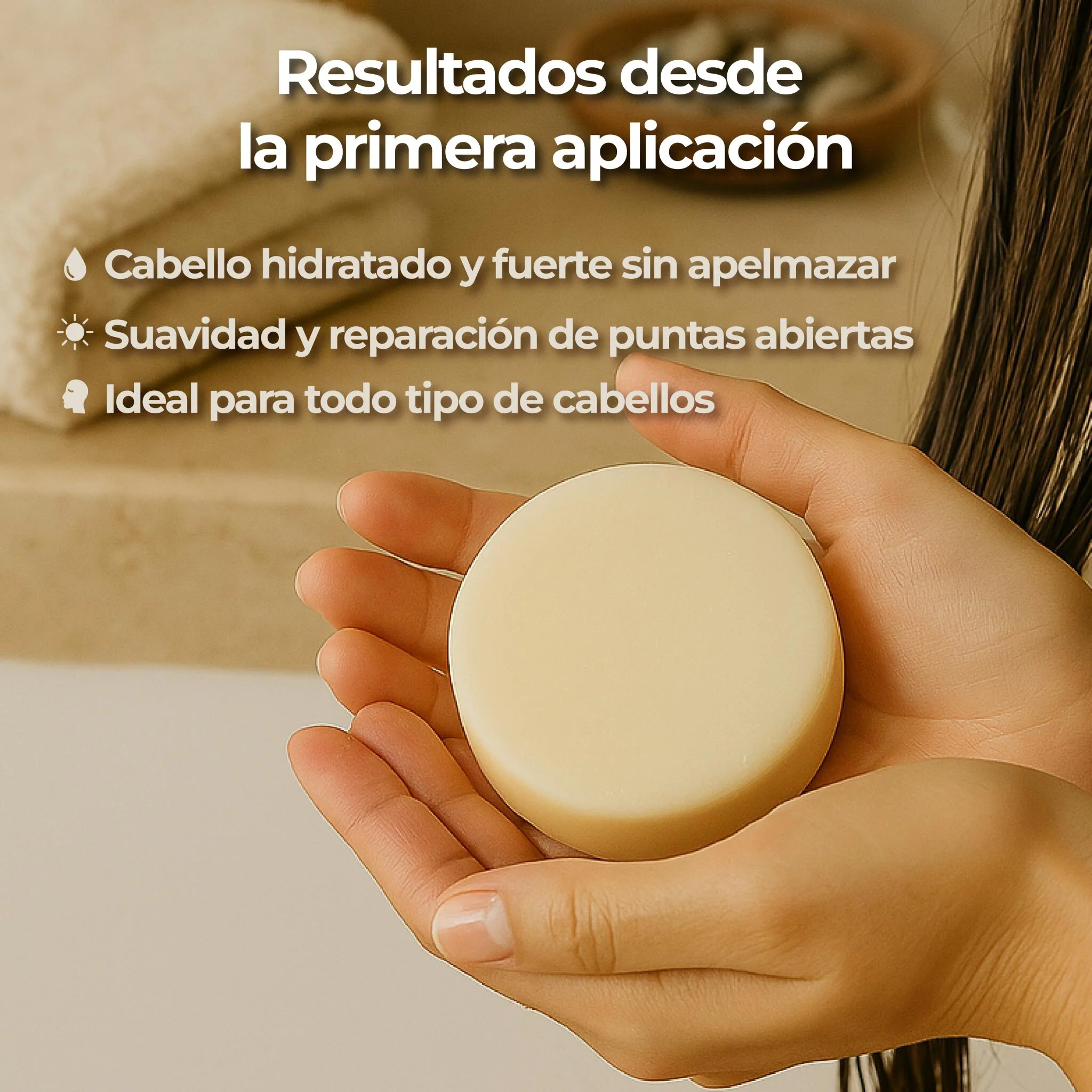 Acondicionador Sólido Baobab & Té Verde 80 G – Natural, Vegano, Sin Sulfatos, Zero Waste – Lumocosmetics - Image 2