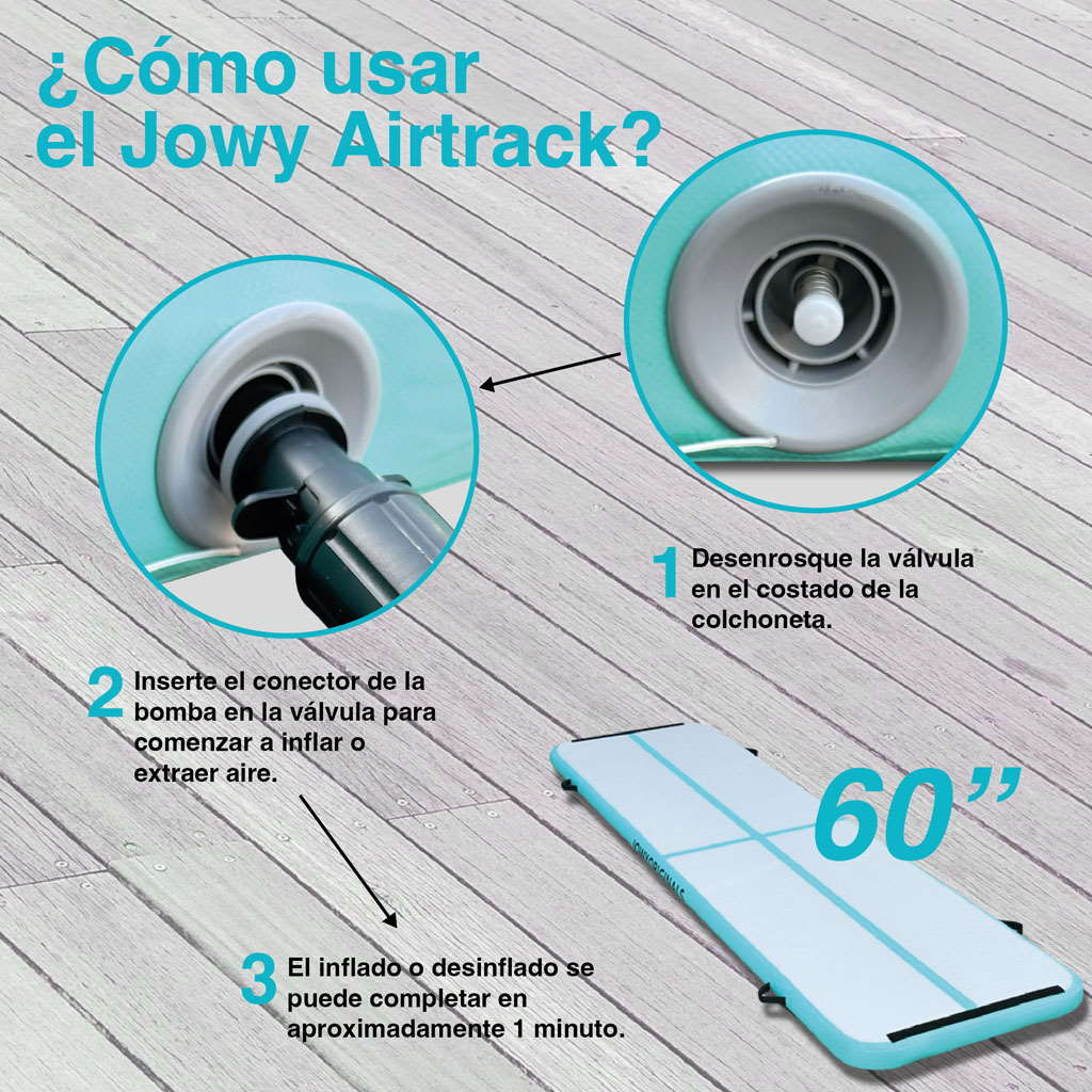 Airtrack 400x100x10cm Colchoneta Inflable, Color Azul - Image 5