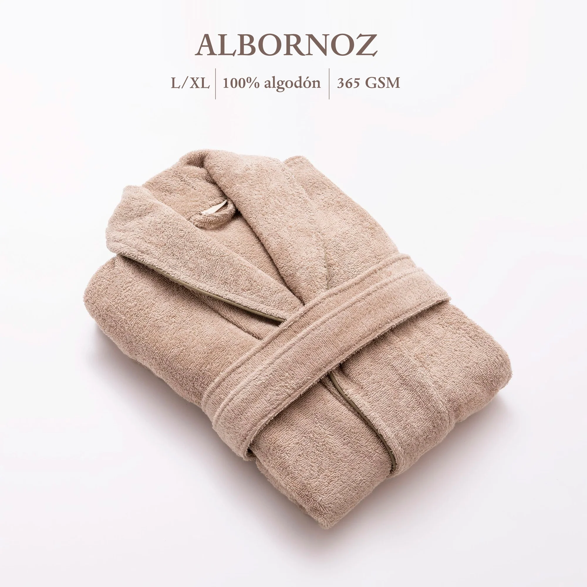 Albornoz L/xl 100% Algodón 360gsm Beige Scalpers Home - Image 2
