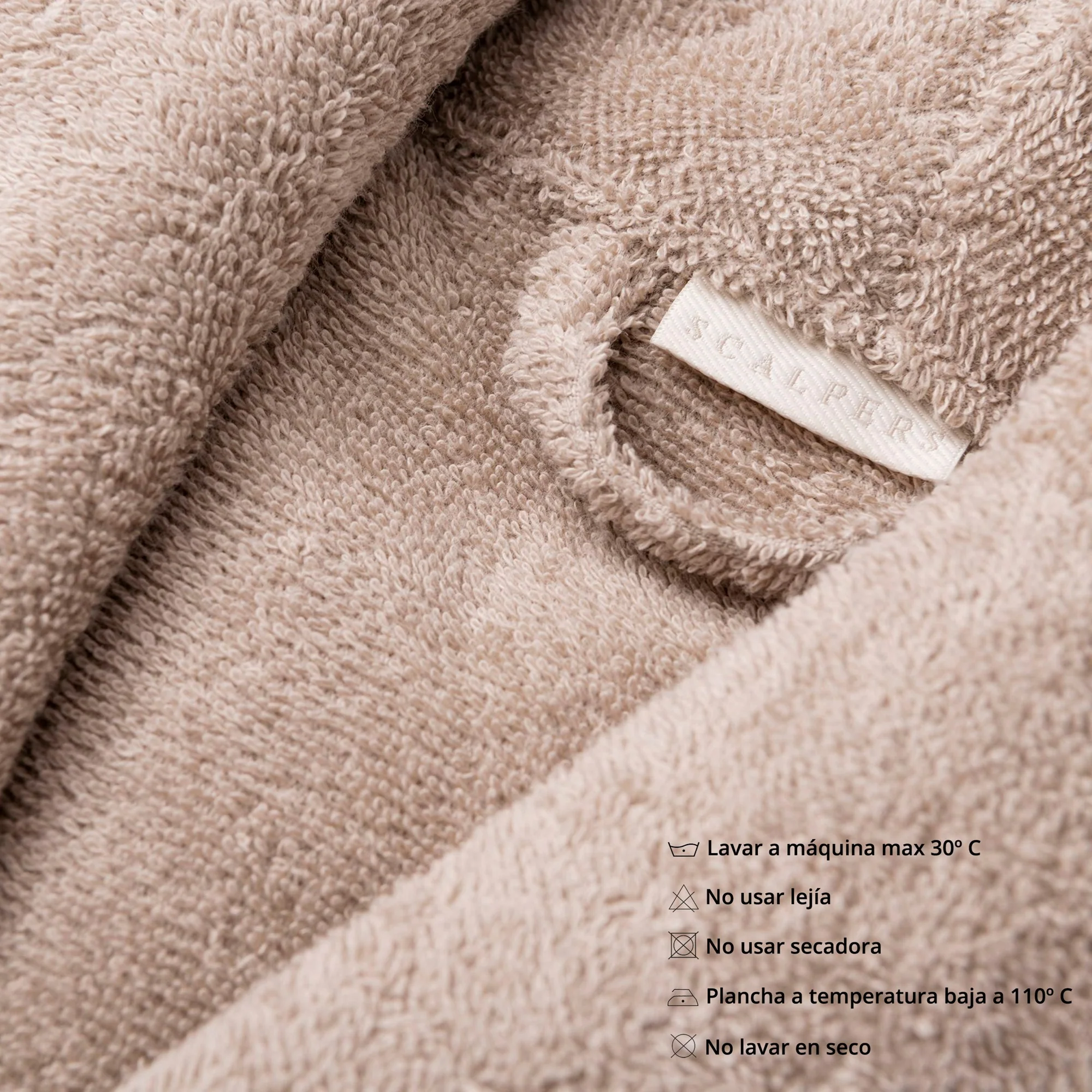 Albornoz L/xl 100% Algodón 360gsm Beige Scalpers Home - Image 5