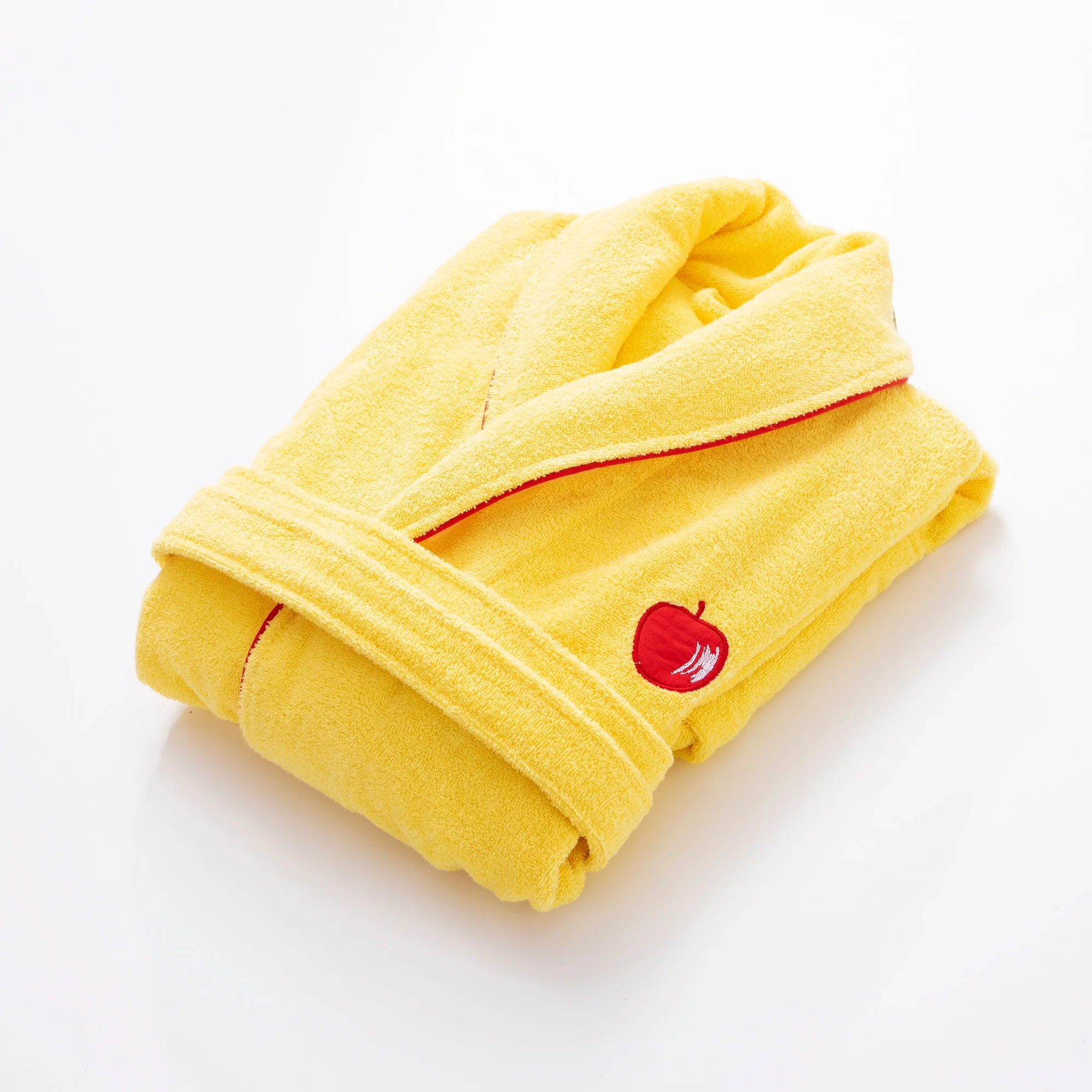 Albornoz L/xl 380gsm 100%algodon Amarillo Con Manzana Roja Benetton Fruits Be - Image 4