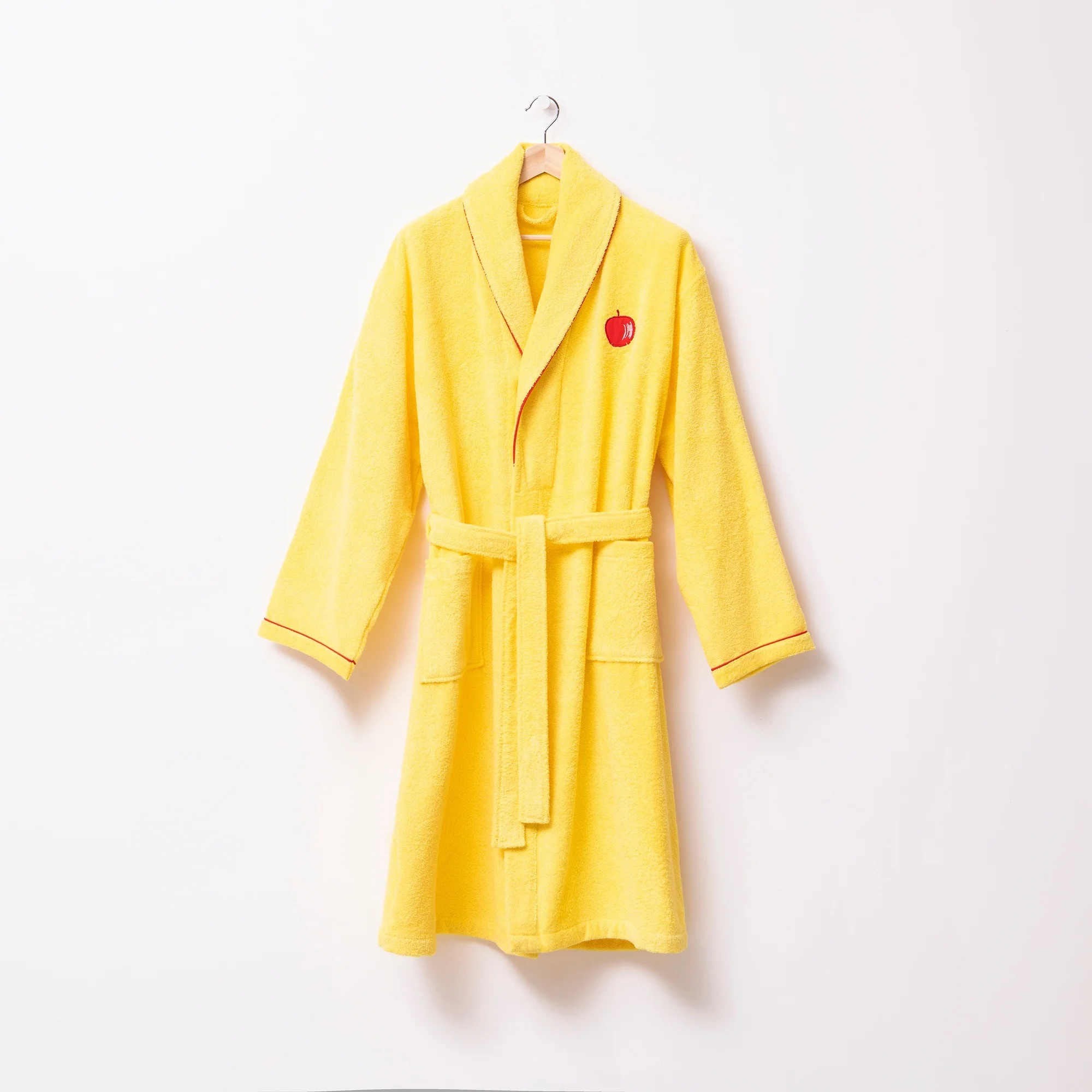 Albornoz L/xl 380gsm 100%algodon Amarillo Con Manzana Roja Benetton Fruits Be - Image 5