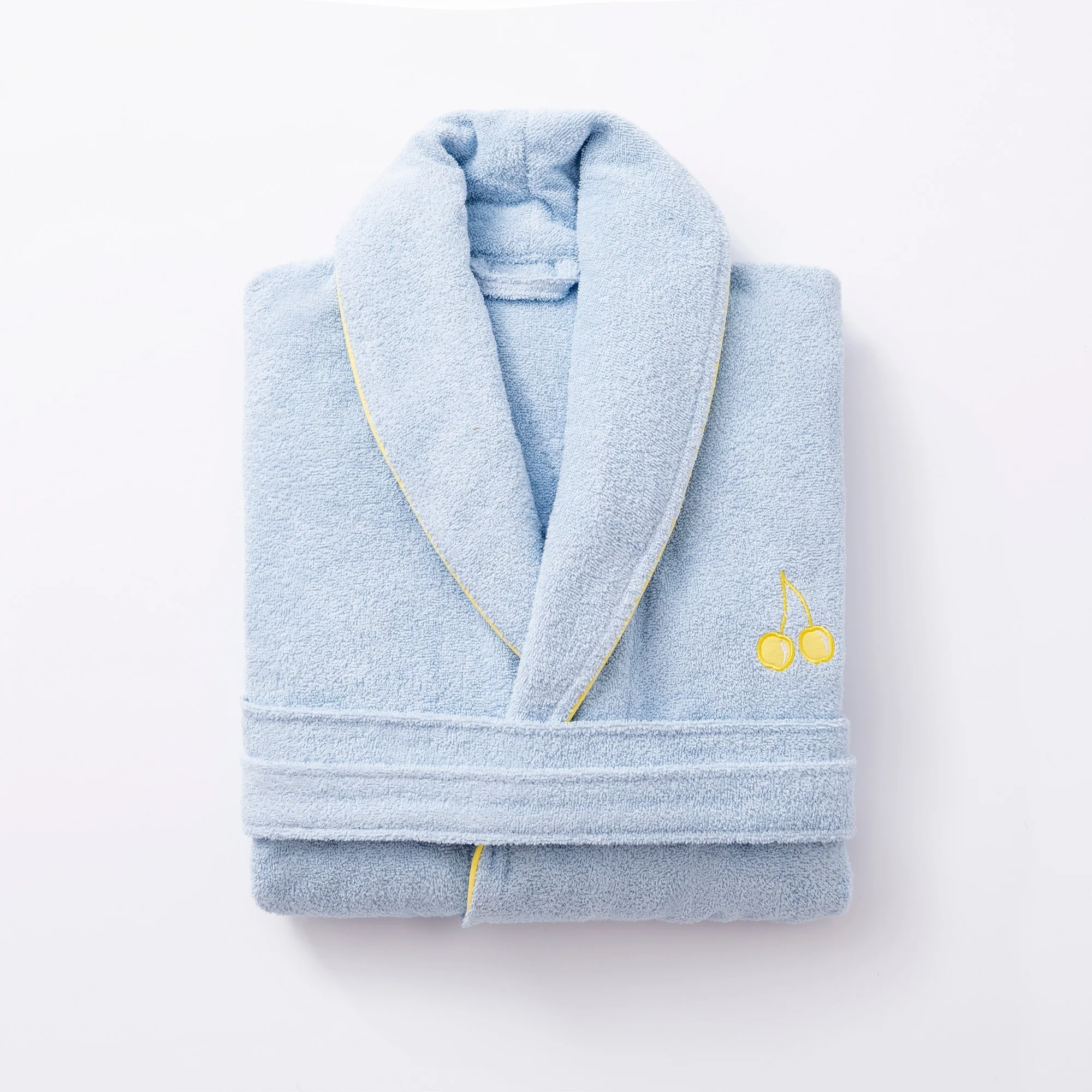 Albornoz L/xl 380gsm 100%algodon Azul Con Cereza Amarilla Benetton Fruits Be - Image 3