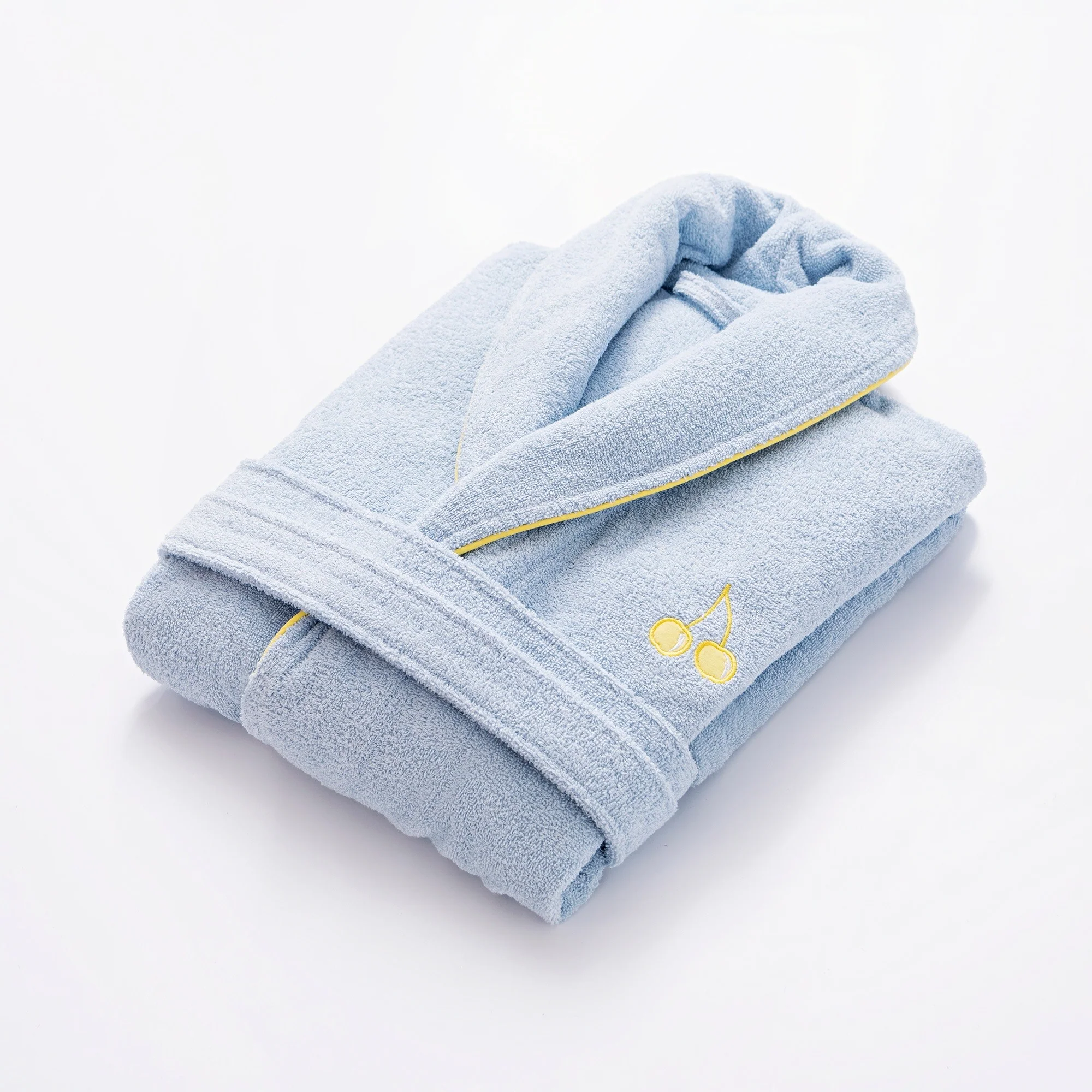 Albornoz L/xl 380gsm 100%algodon Azul Con Cereza Amarilla Benetton Fruits Be - Image 4