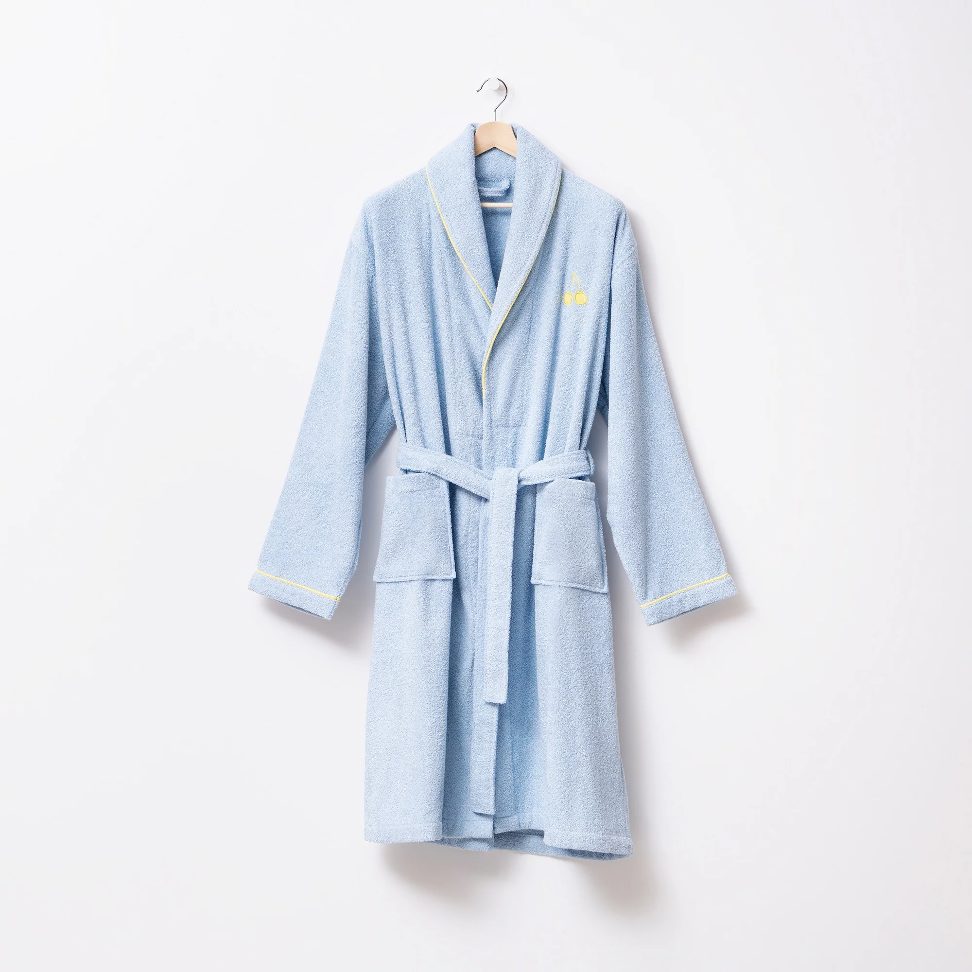 Albornoz L/xl 380gsm 100%algodon Azul Con Cereza Amarilla Benetton Fruits Be - Image 5