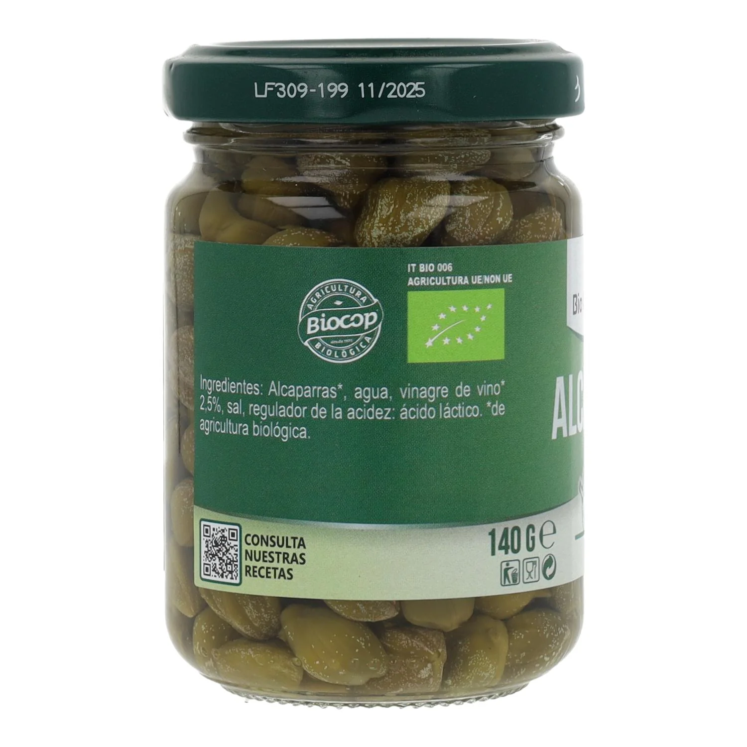 Alcaparra en Vinagre Bio Organica Italia 140 gr - Image 3