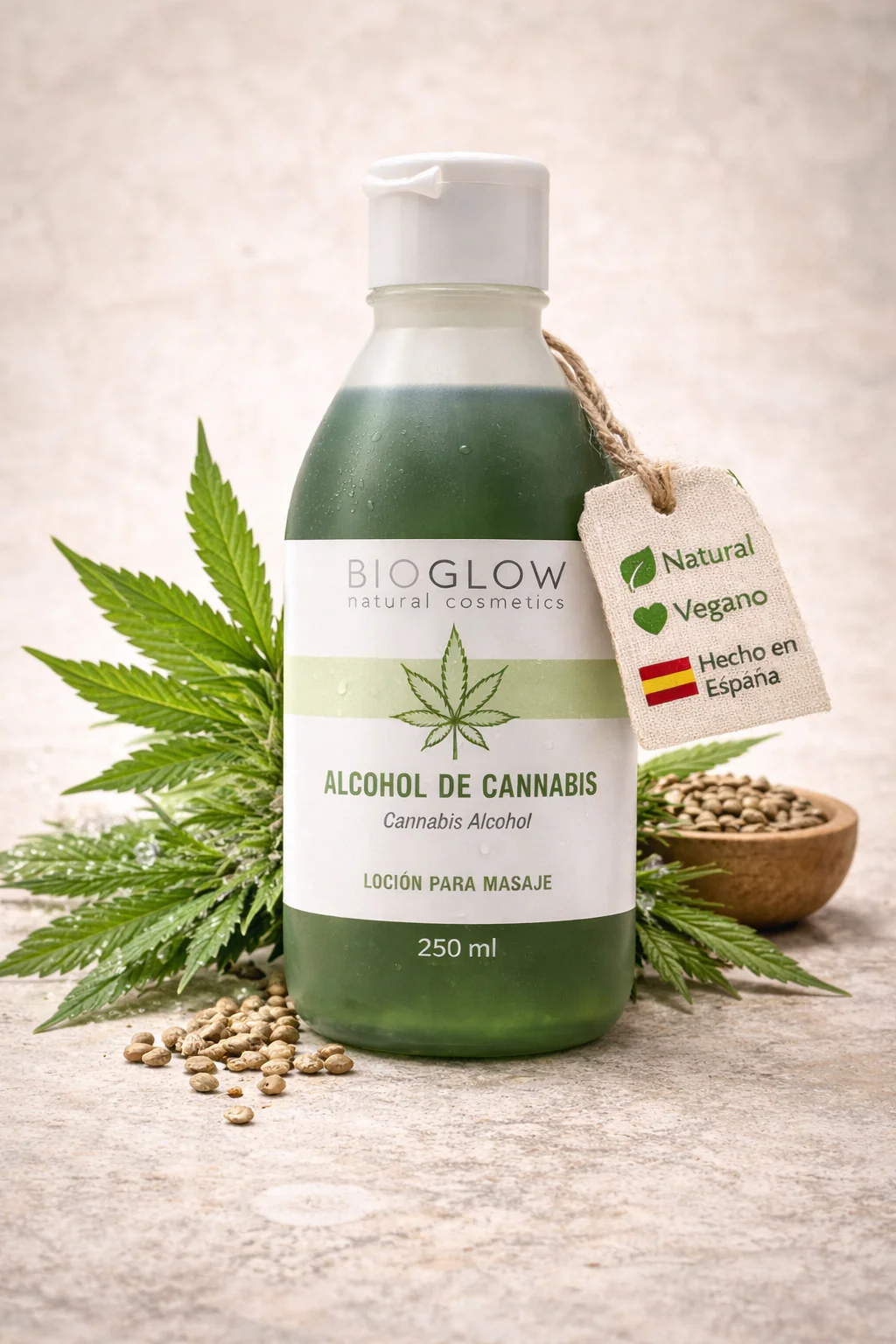 Alcohol de Cannabis Natural 250 ml | Tónico Corporal Calmante | Relajante Muscular, Activa Circulación, Piernas Cansadas - Image 4