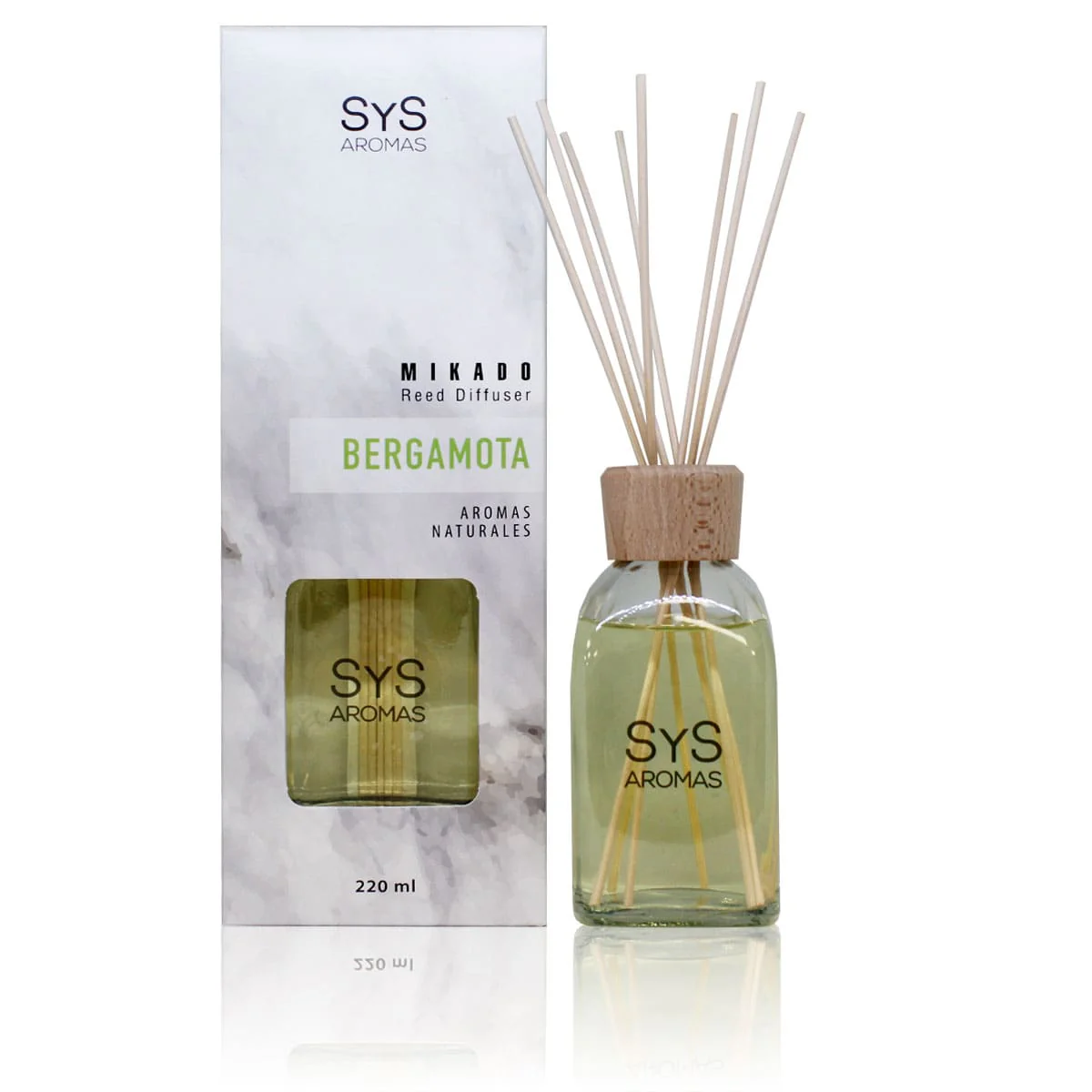 Ambientador Mikado Bergamota 220 ml | Aroma Cítrico y Fresco | Efecto Revitalizante | Fragancia Duradera