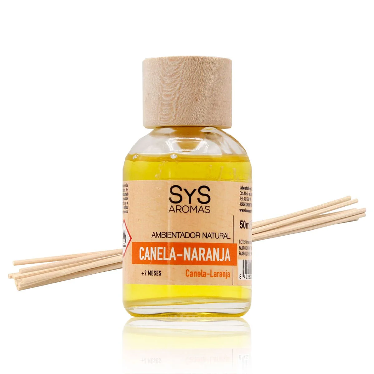 Ambientador Mikado Canela Y Naranja 50 Ml | Aroma Cálido Y Cítrico | Difusor Varillas | Ambiente Acogedor