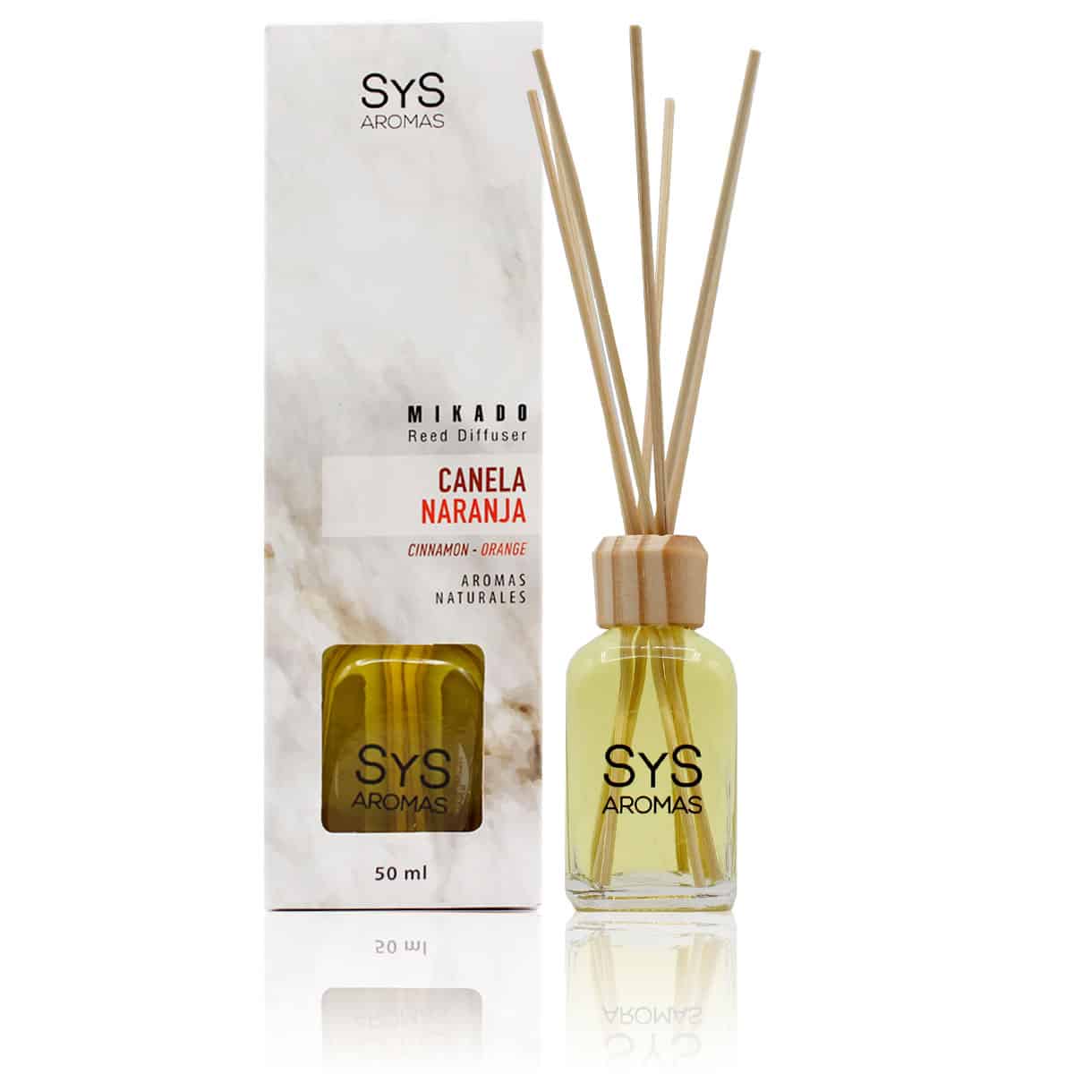 Ambientador Mikado Canela y Naranja 50 ml | Aroma Cálido y Cítrico | Efecto Reconfortante | Fragancia Duradera