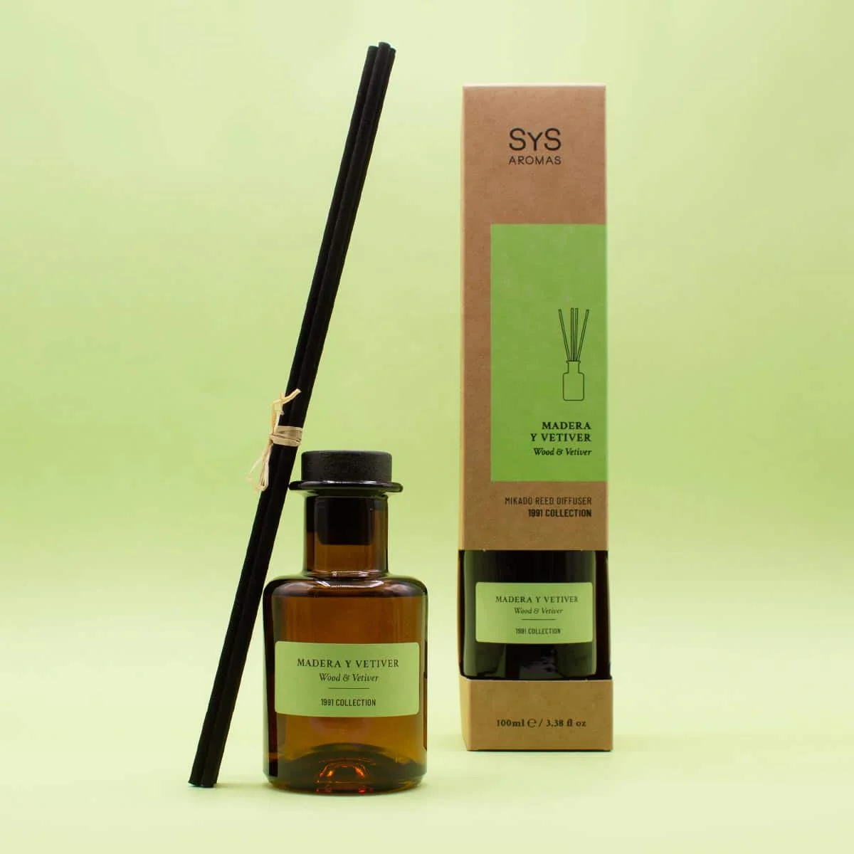 Ambientador Mikado Madera y Vetiver 1991 100 ml | Difusor de Varillas | Fragancia Amaderada y Elegante | Hogar - Image 2
