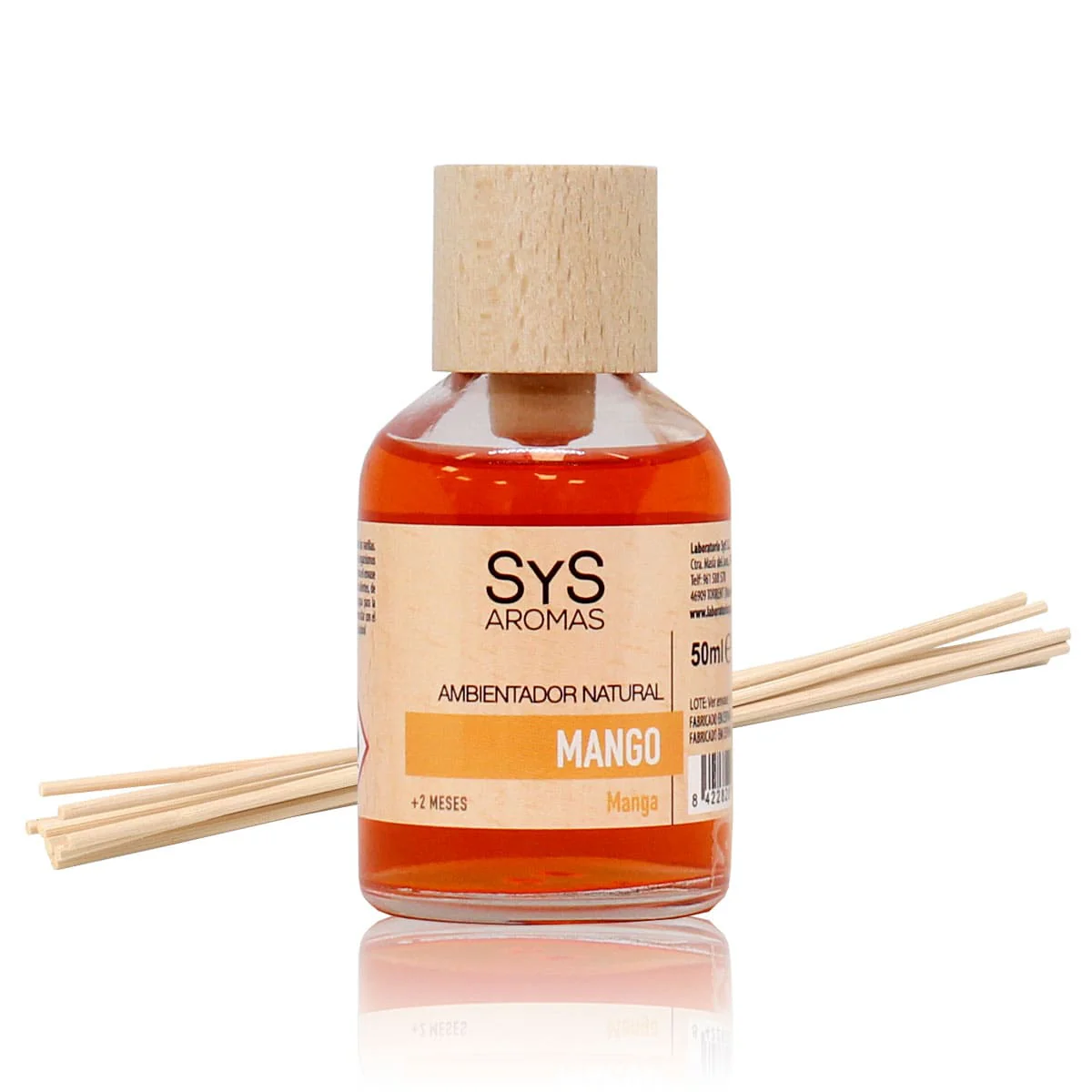 Ambientador Mikado Mango 50 ml | Aroma Tropical Dulce | Difusor Varillas | Ambiente Exótico