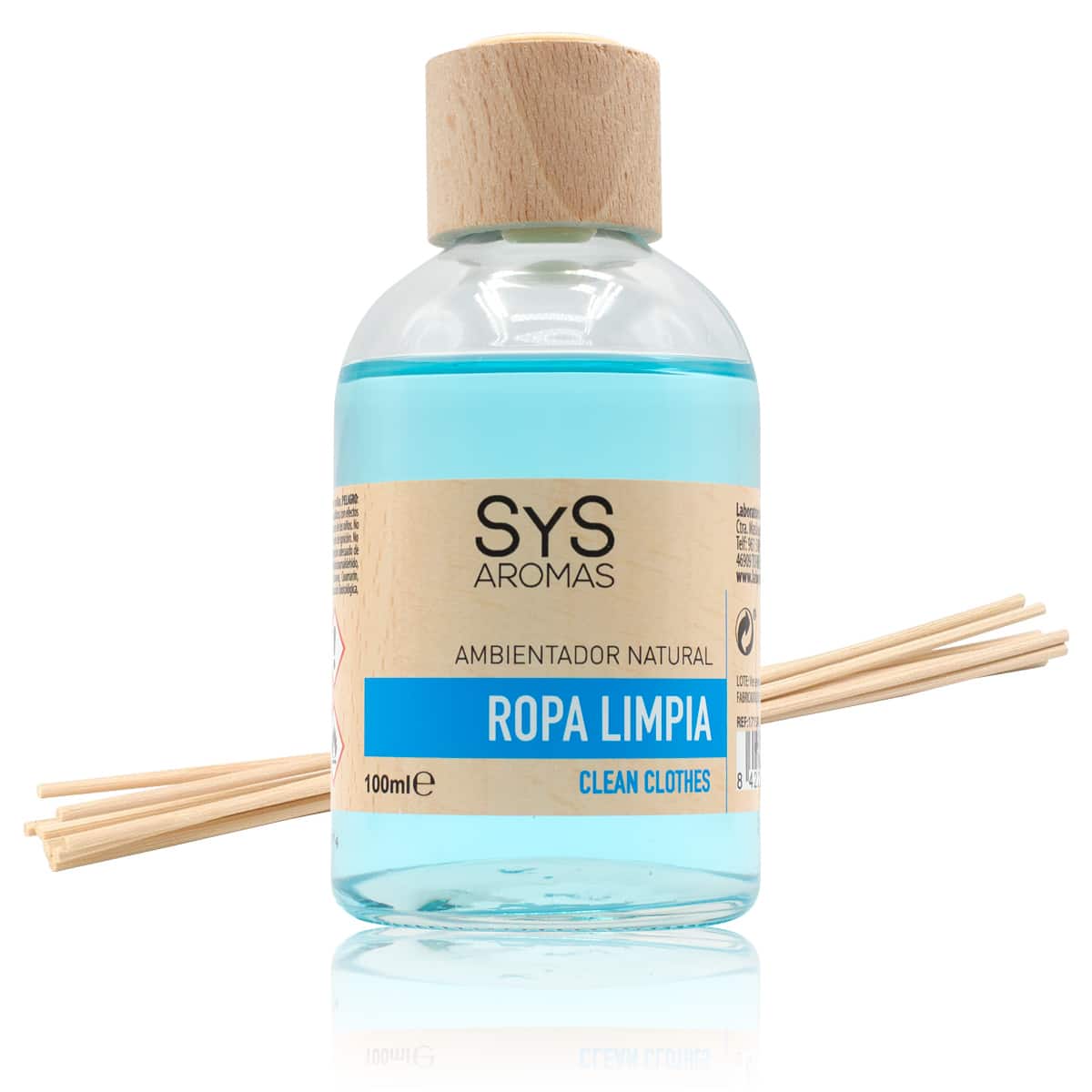 Ambientador Mikado Ropa Limpia 100 ml | Aroma Fresco y Suave | Difusor Varillas | Sensación Limpieza