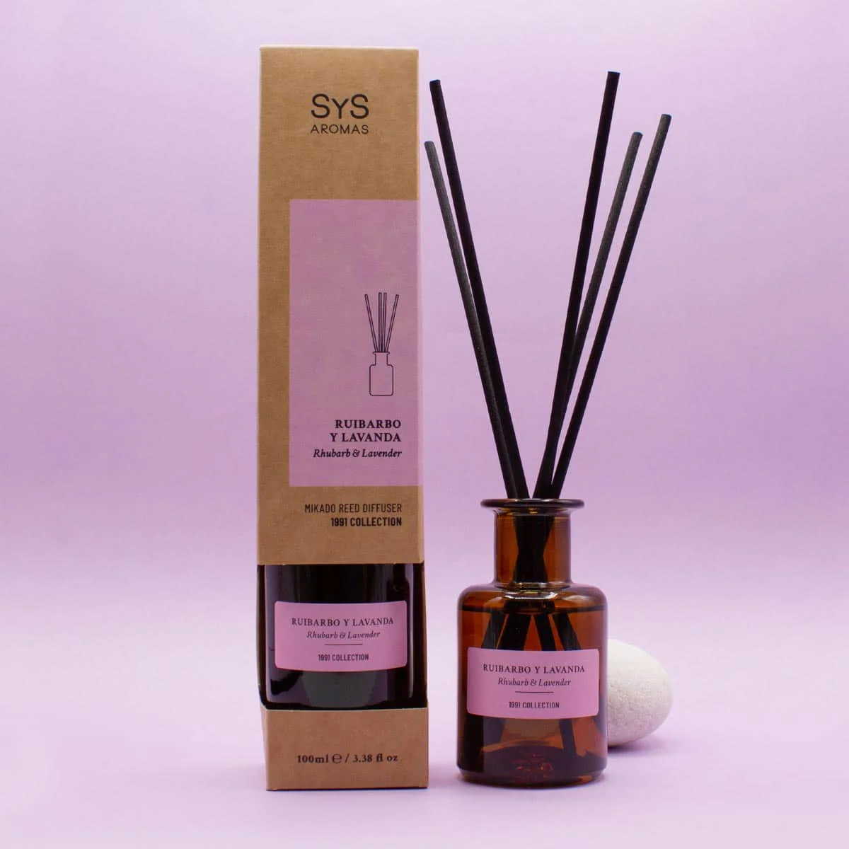 Ambientador Mikado Ruibarbo y Lavanda 1991 100 ml | Difusor de Varillas | Fragancia Fresca y Relajante | Hogar - Image 2