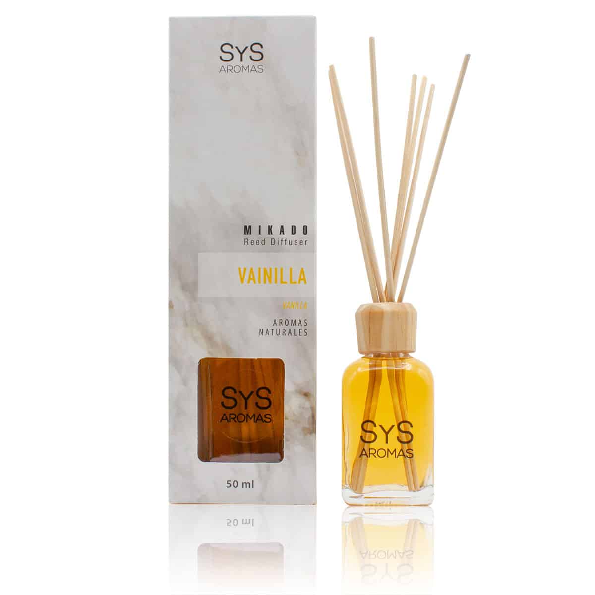 Ambientador Mikado Vainilla 50 ml | Aroma Dulce y Cálido | Efecto Reconfortante | Fragancia Duradera