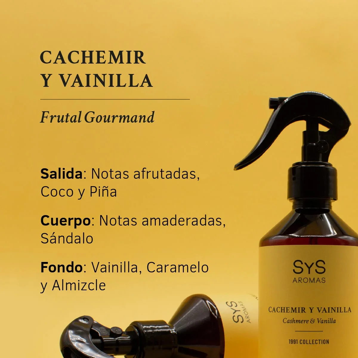 Ambientador Pulverizador Cachemir y Vainilla | Aroma Dulce y Envolvente | Fragancia Cálida y Relajante para el Hogar - Image 3