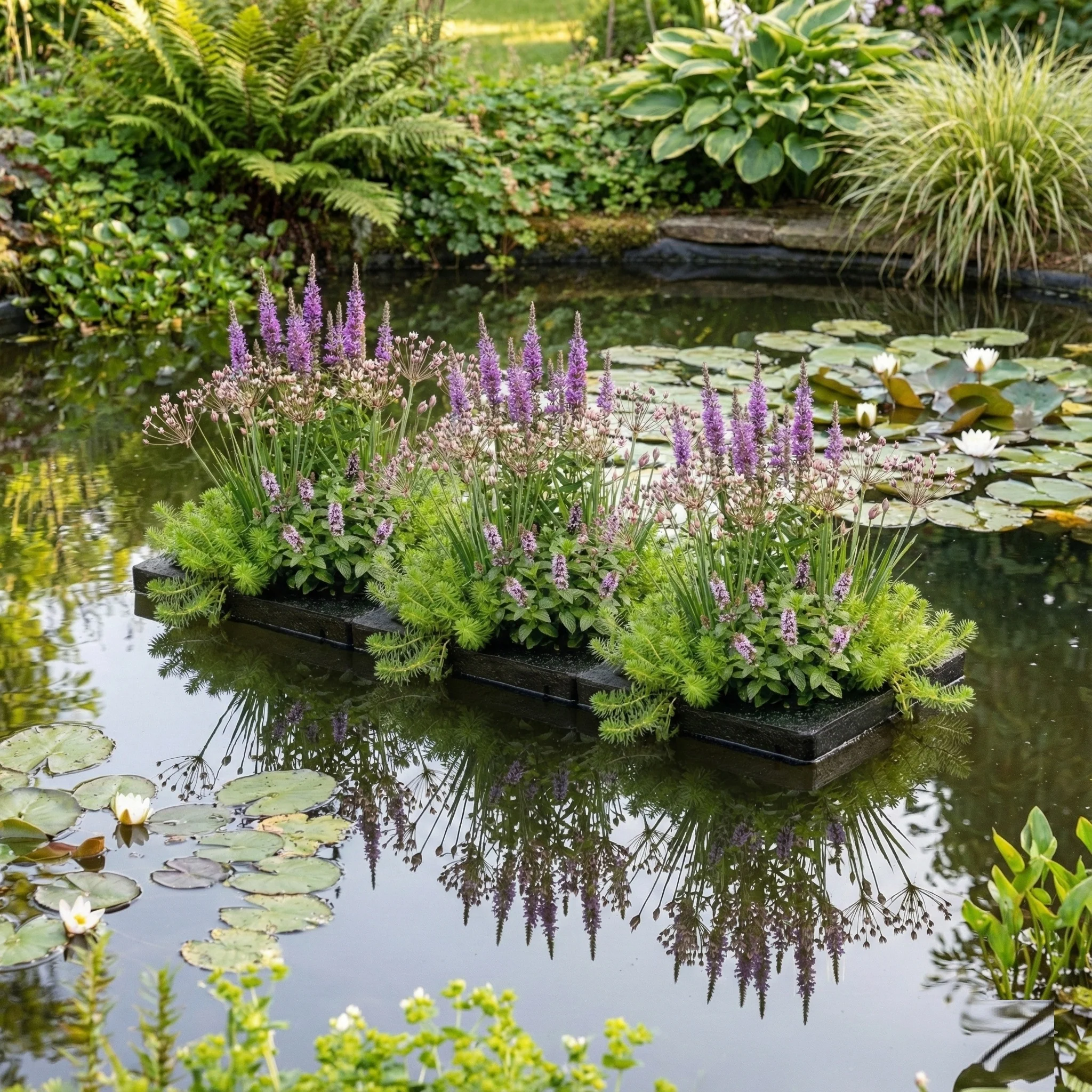 Anillo Flotante Para Estanque De 25 Cm Con Aqua Set: Isla Para Plantas Con Sustrato Incluido - Image 2