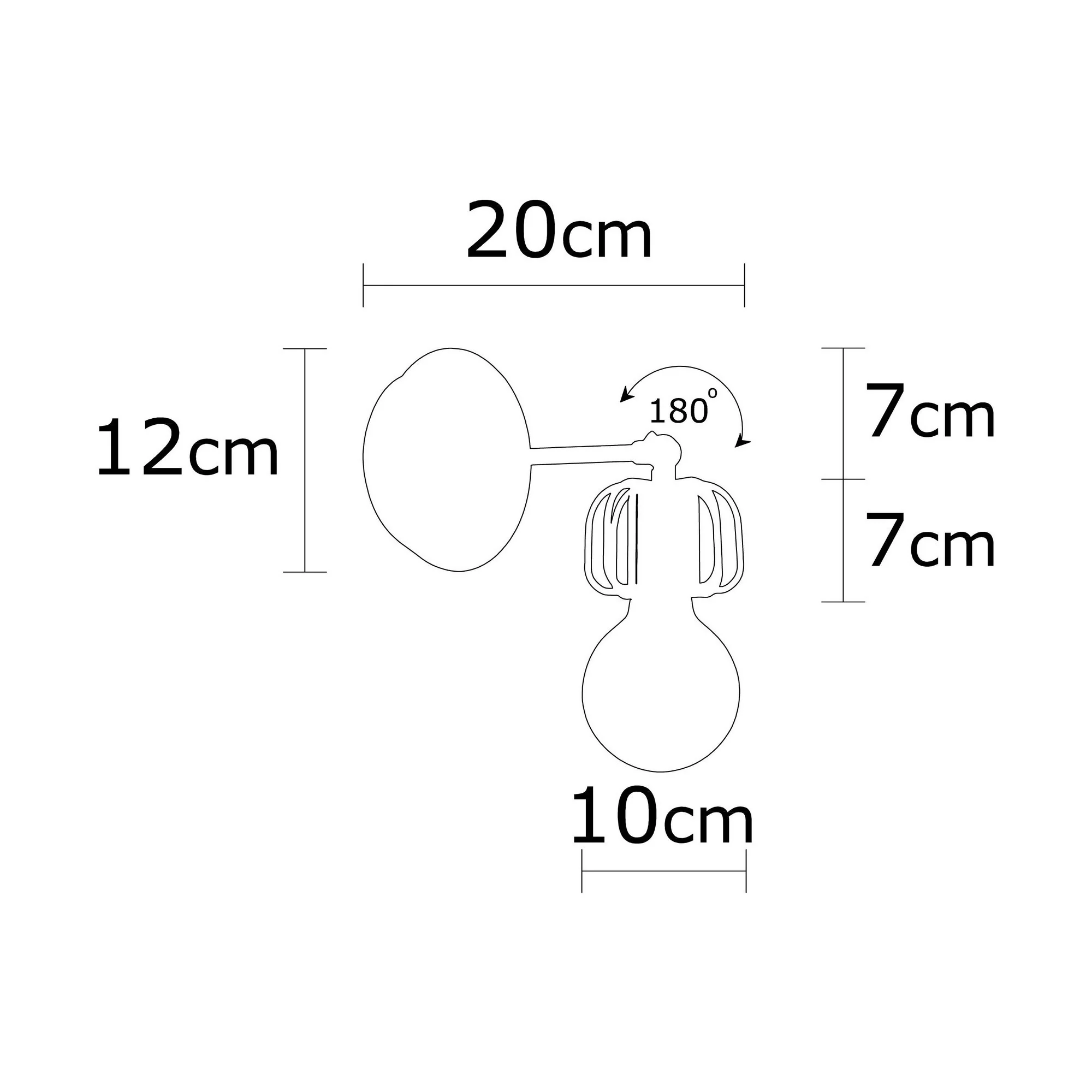 Aplique De Pared, Hierro , Negro, 10x10x14, Casquillo E 27 Max 40 W - Image 2