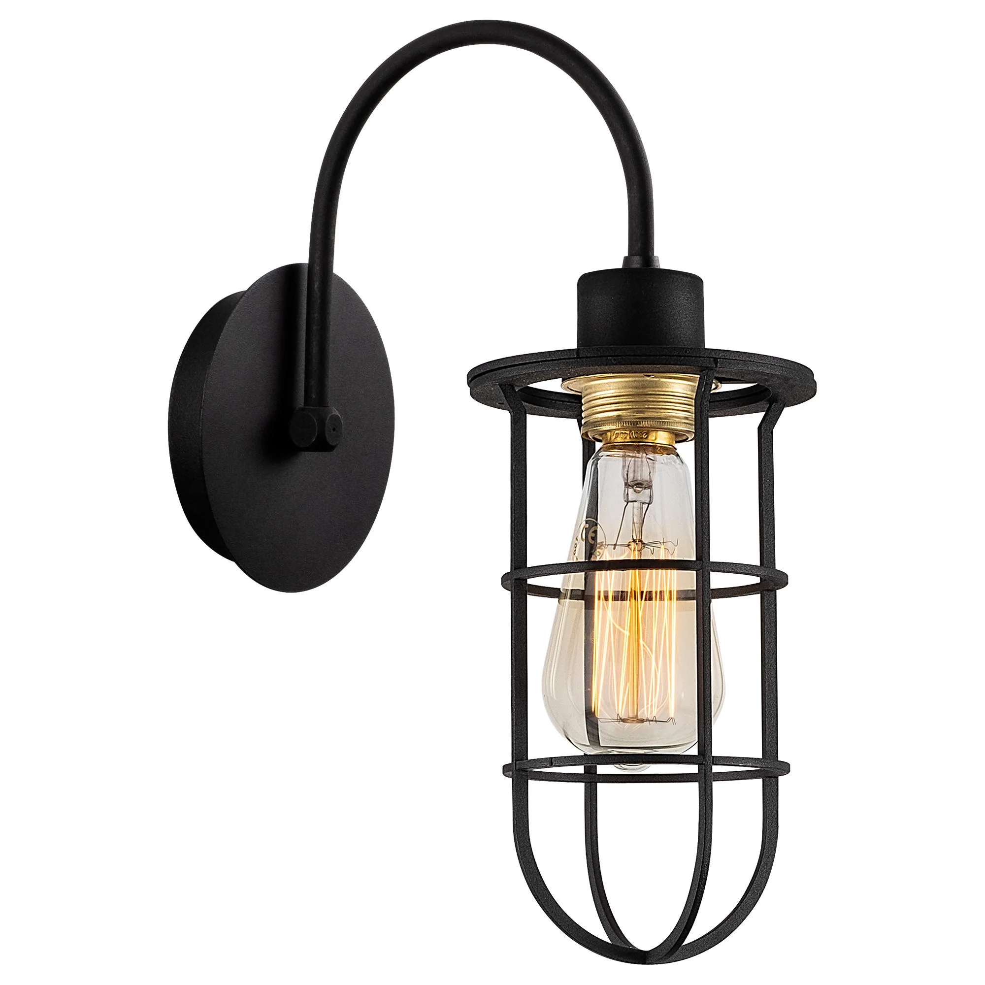 Aplique De Pared, Hierro , Negro, 12x12x33, Casquillo E 27 Max 40 W - Image 3
