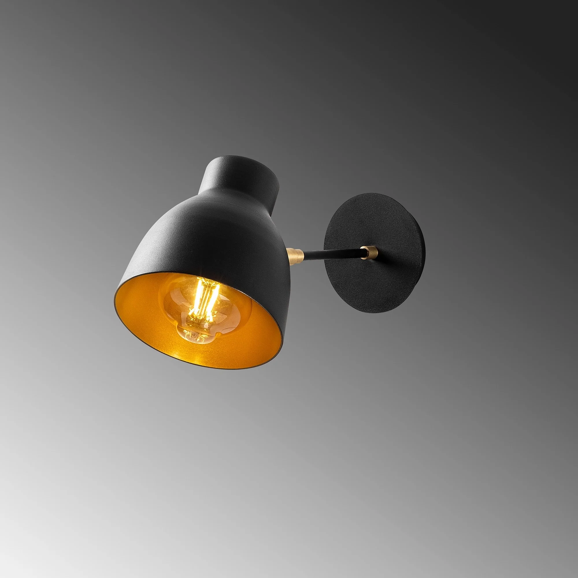 Aplique De Pared, Hierro , Negro, 15x38x20, Casquillo E 27 Max 40 W - Image 4