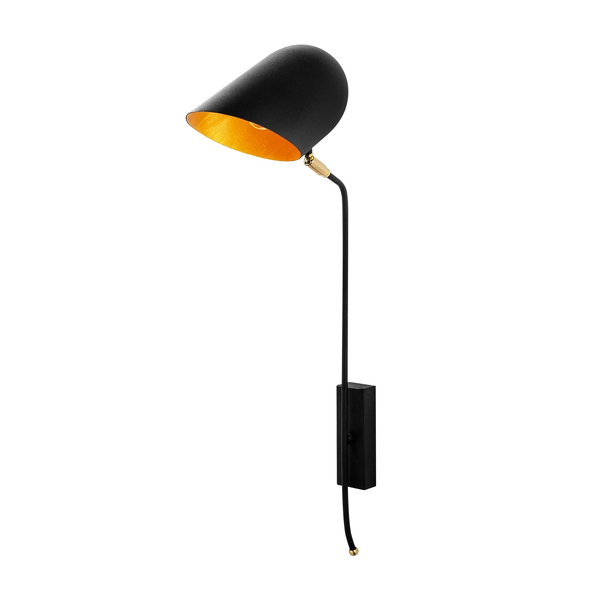 Aplique De Pared, Hierro , Negro oro, 12x35x73, Casquillo E 27 Max 40 W - Image 4
