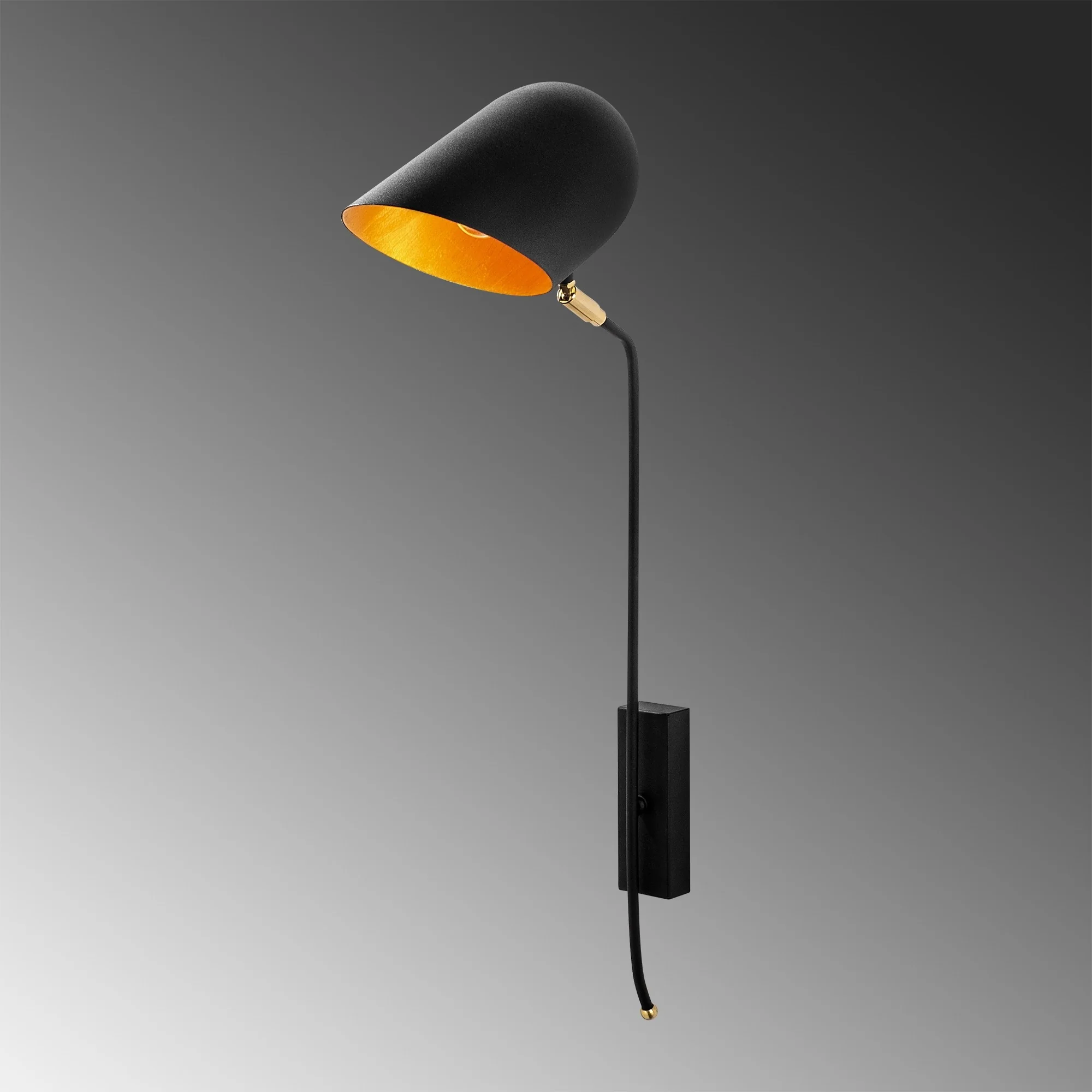 Aplique De Pared, Hierro , Negro oro, 12x35x73, Casquillo E 27 Max 40 W - Image 5