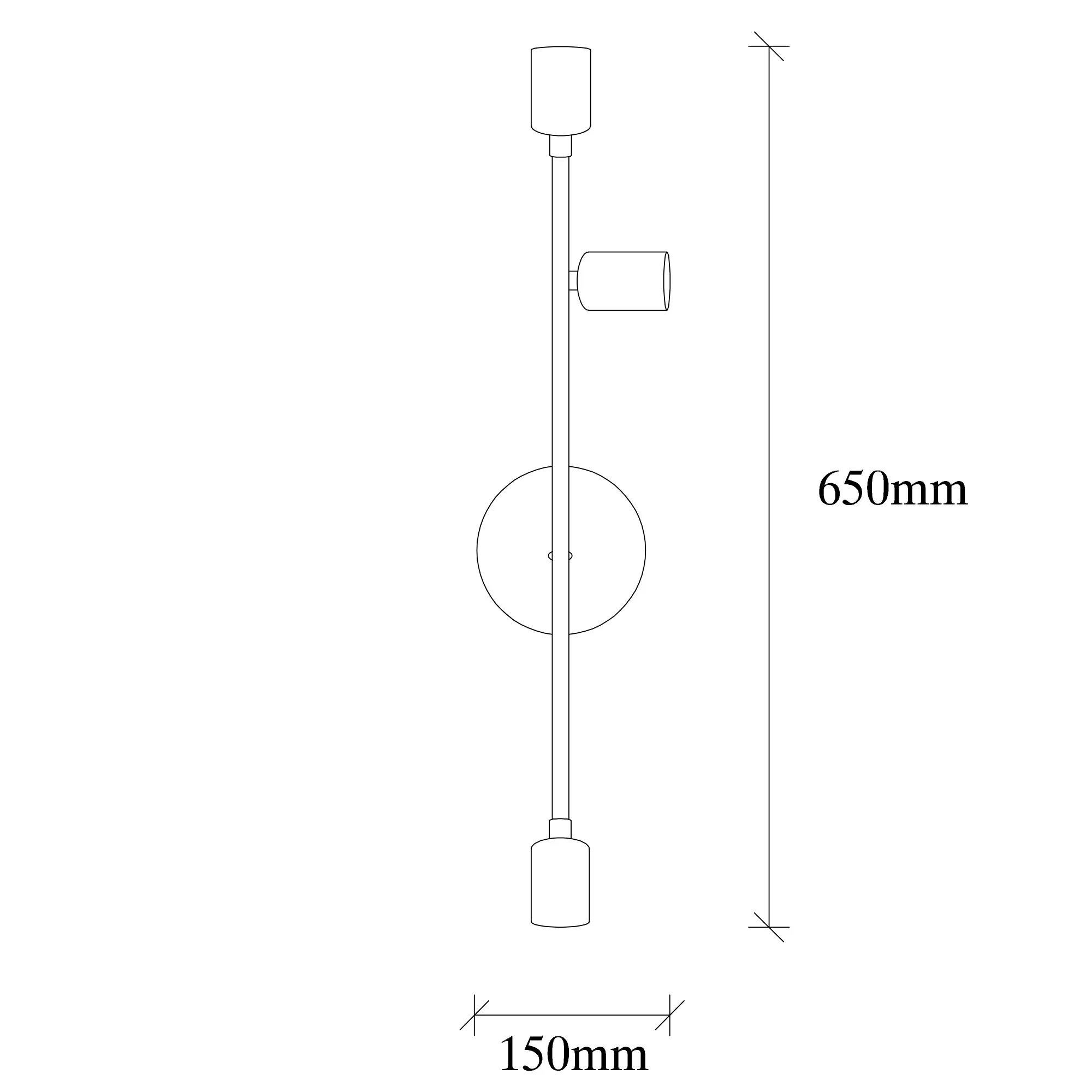 Aplique De Pared, Hierro , Vintage, 15x15x65, Casquillo 3 X E 27 Max 40 W - Image 2