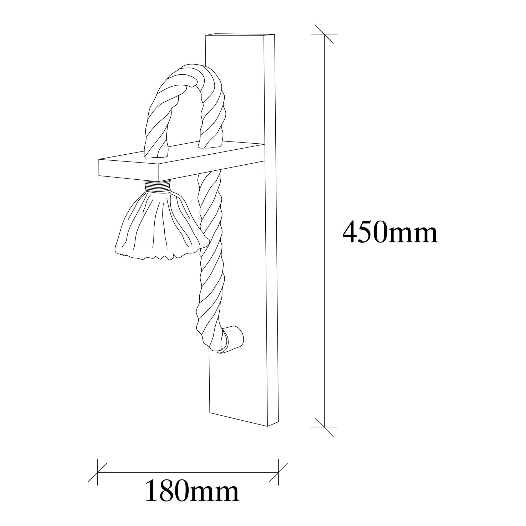 Aplique De Pared, Madera , Madera, 9x18x45, Casquillo 1 X E 27 Max 40 W - Image 2