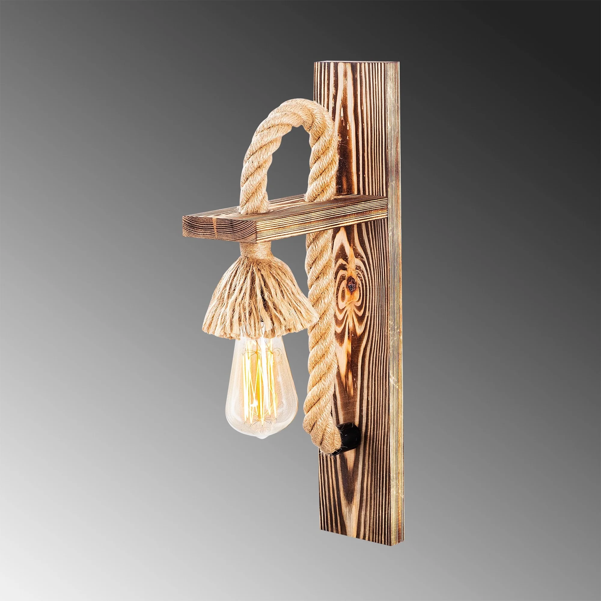 Aplique De Pared, Madera , Madera, 9x18x45, Casquillo 1 X E 27 Max 40 W - Image 3