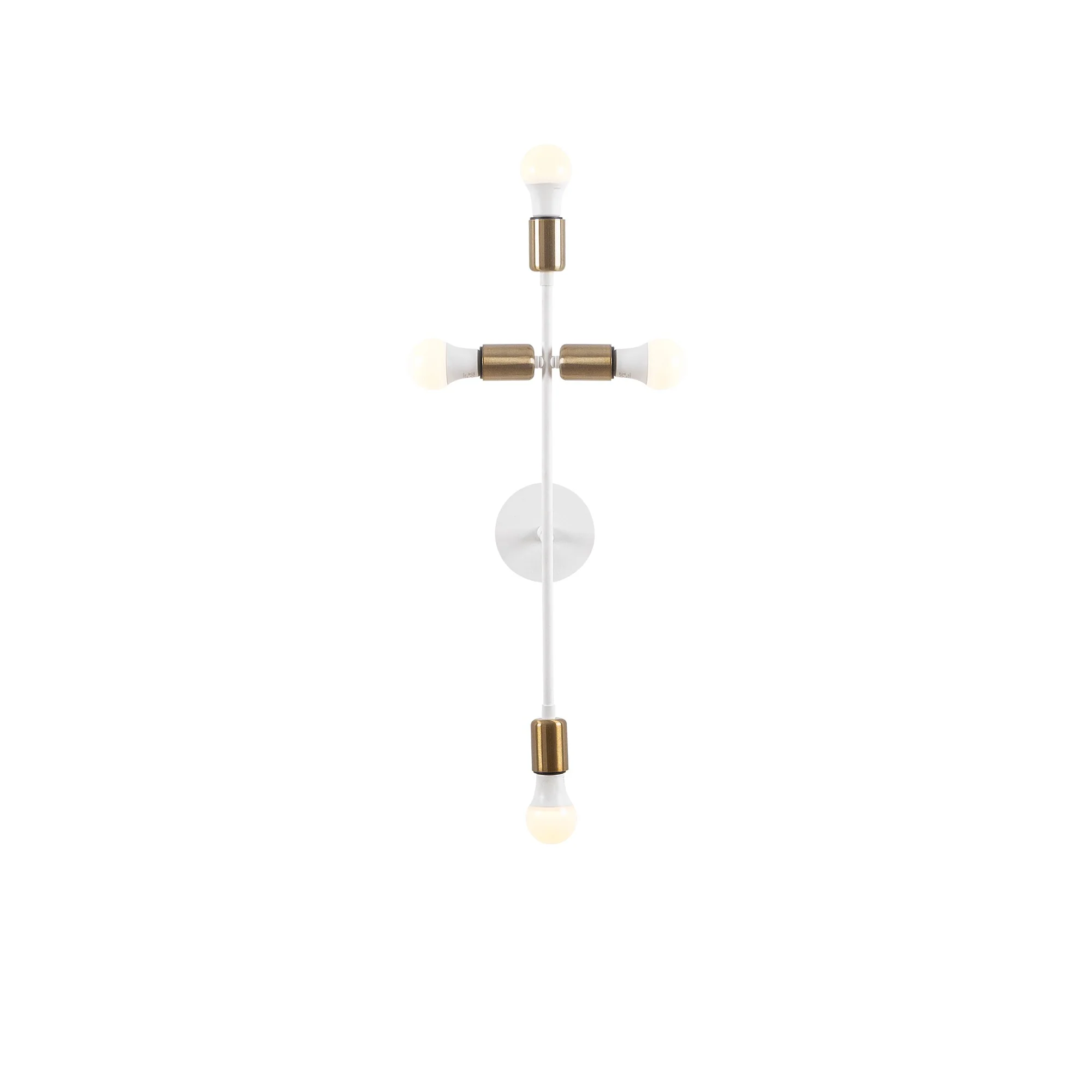 Aplique De Pared, Metal , Blanco, 20x15x62, Casquillo 4 X E 27 Max 40 W