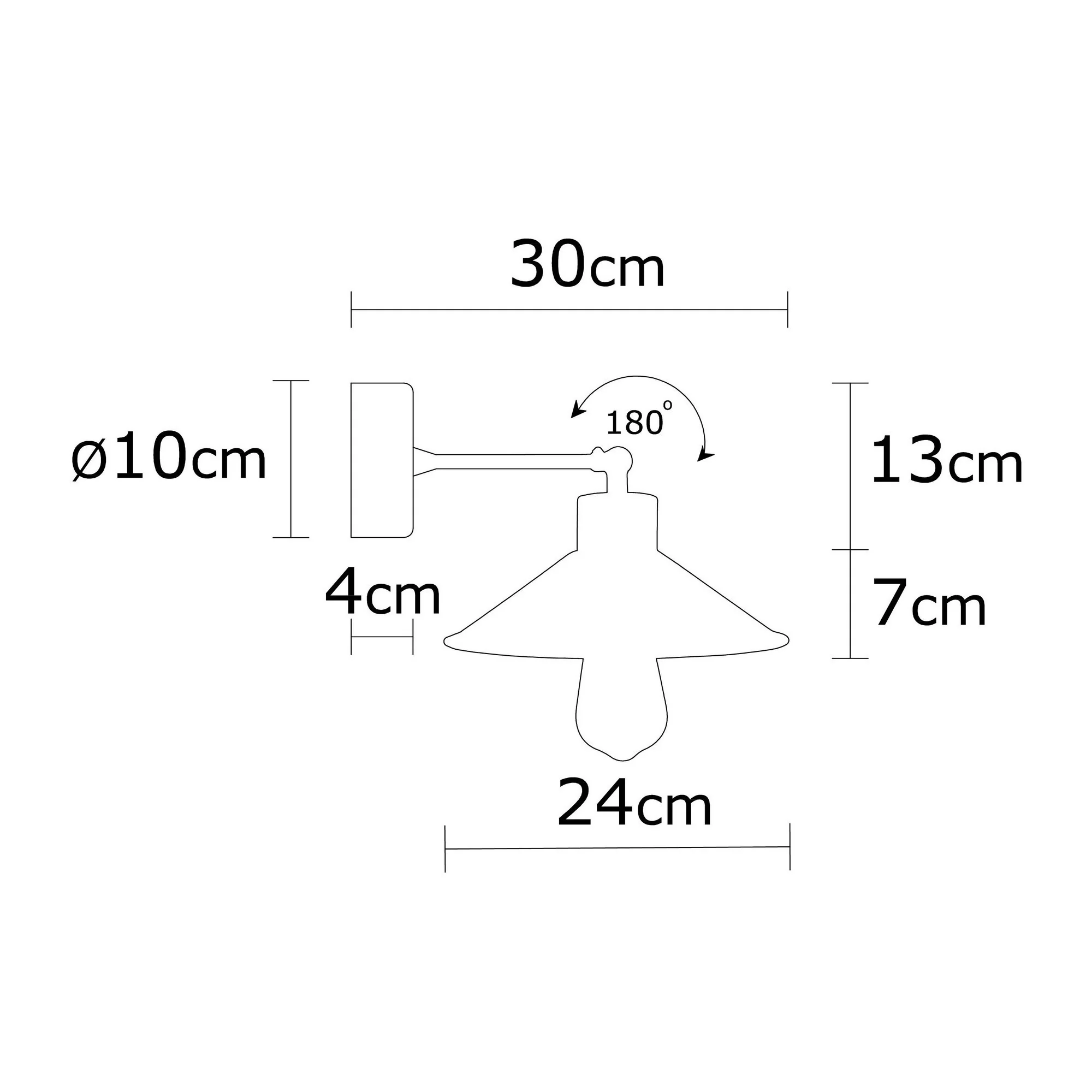 Aplique De Pared, Metal , Blanco, 24x24x20, Casquillo E 27 Max 40 W - Image 2