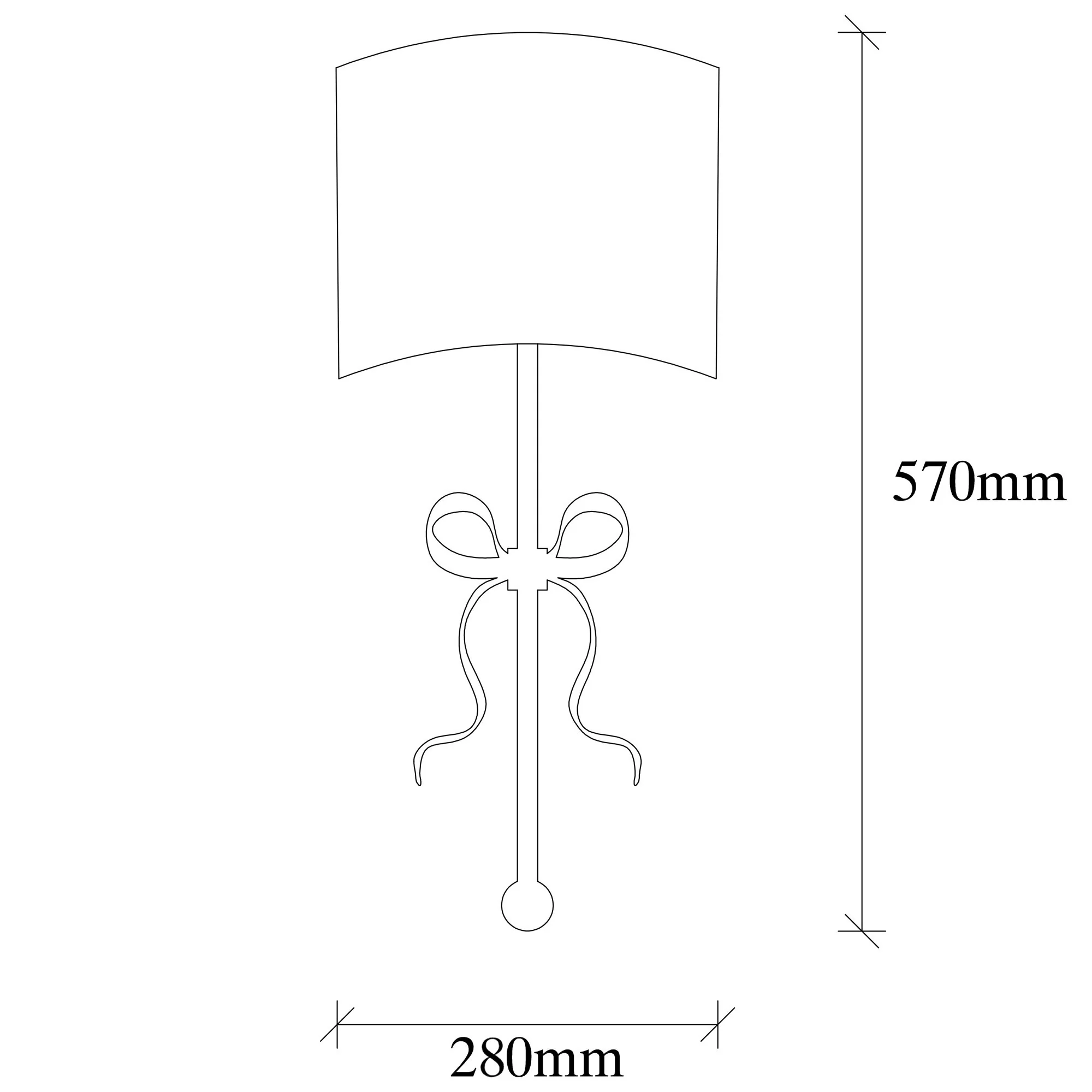 Aplique De Pared, Metal , Blanco negro, 15x28x57, Casquillo E 27 Max 40 W - Image 2
