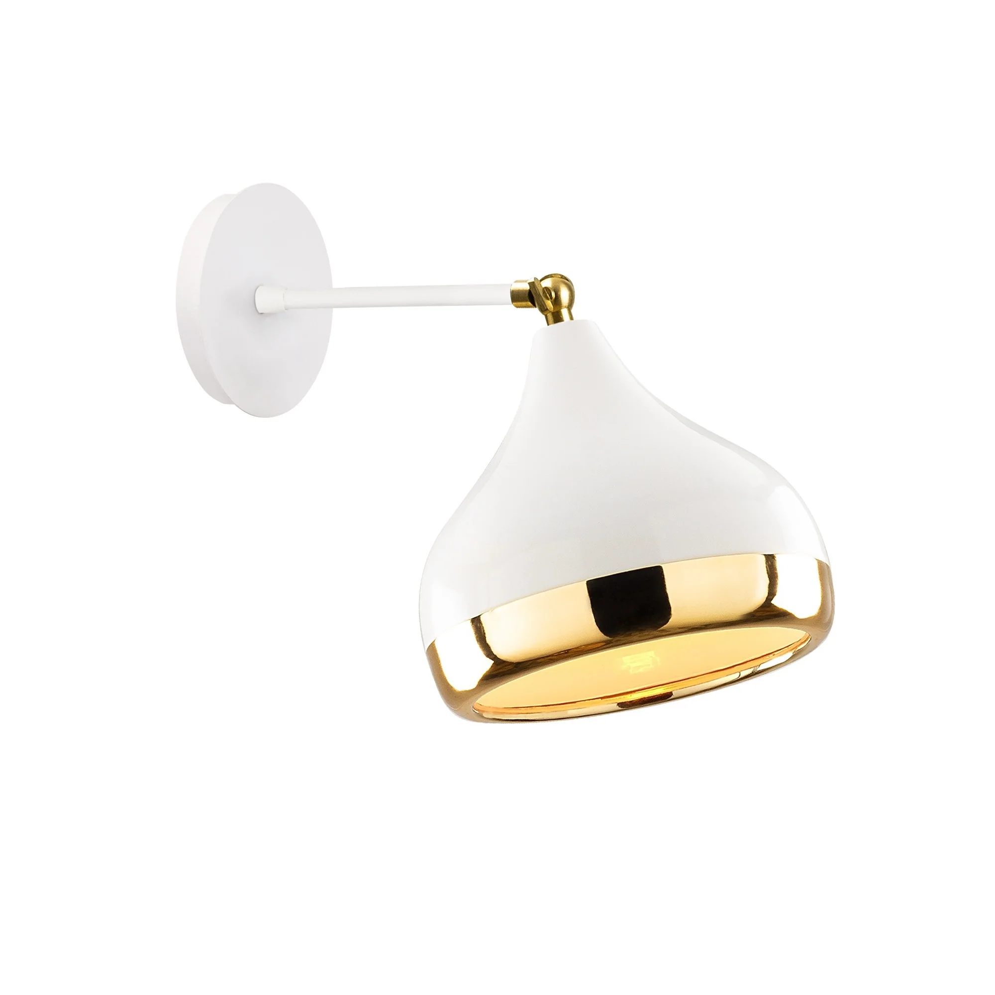 Aplique De Pared, Metal , Blanco oro, 17x28x28, Casquillo E 27 Max 40 W - Image 3