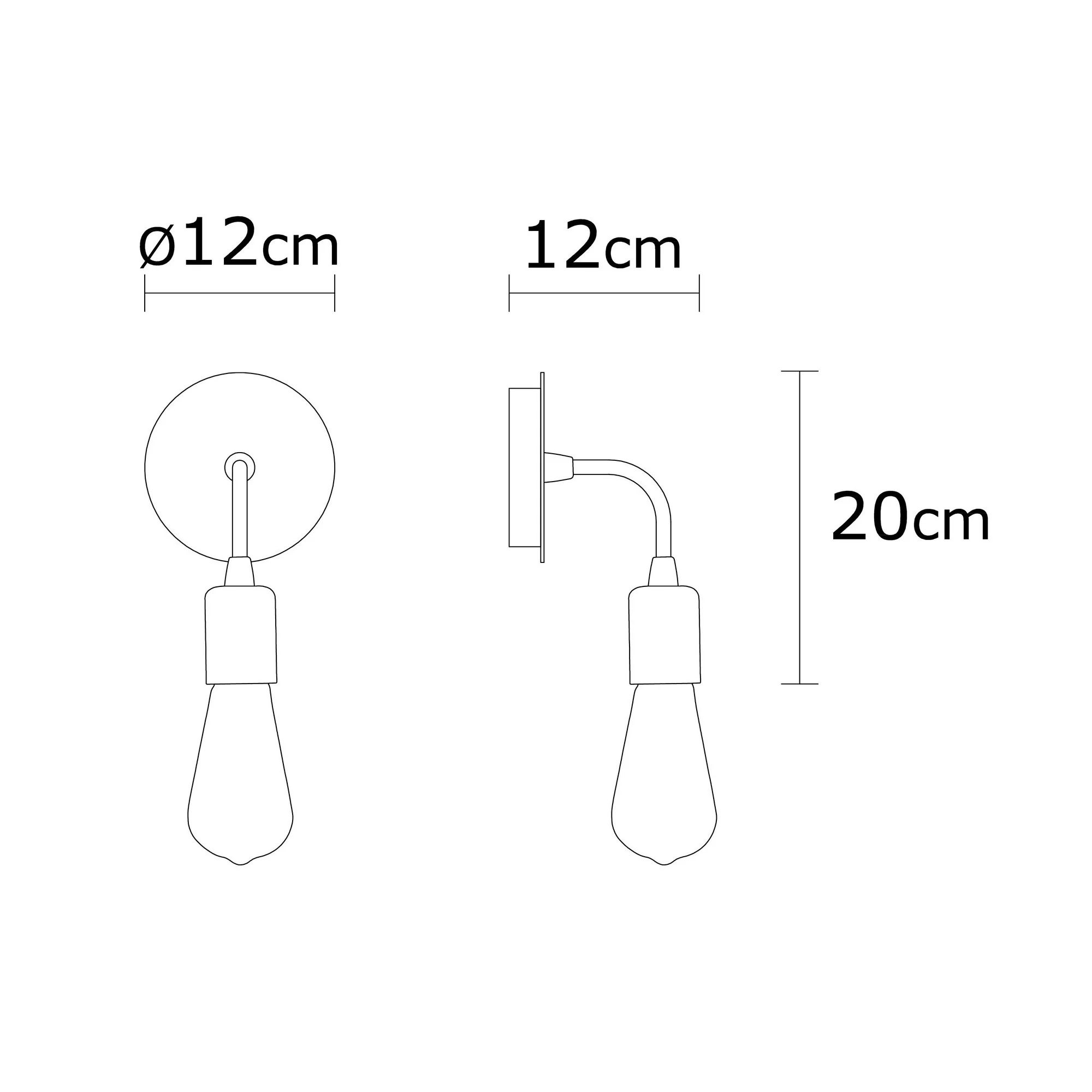 Aplique De Pared, Metal , Cobre, 12x12x20, Casquillo E 27 Max 40 W - Image 2
