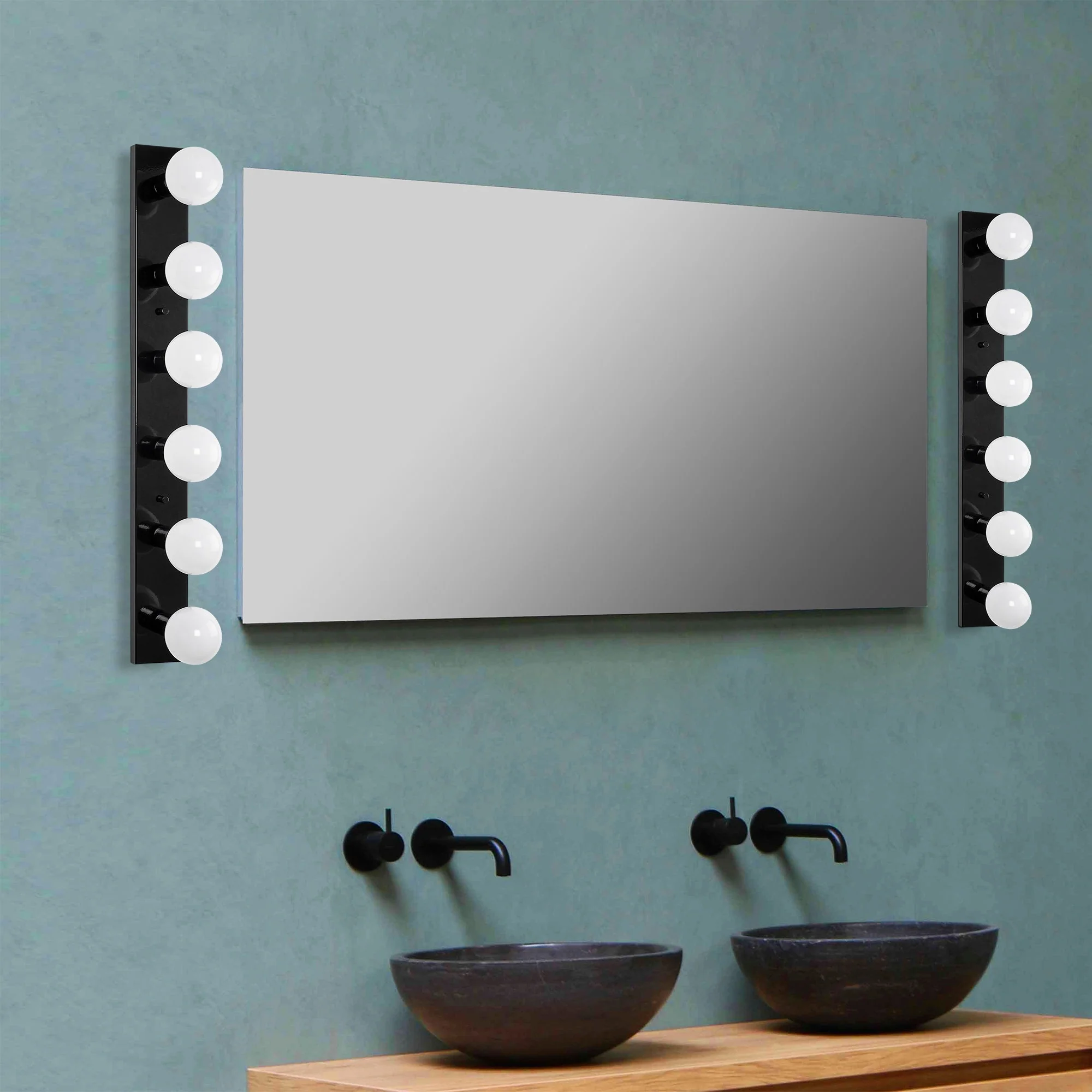 Aplique De Pared, Metal , Negro, 10x10x91, Casquillo 6 X E27 Max 40 W - Image 5