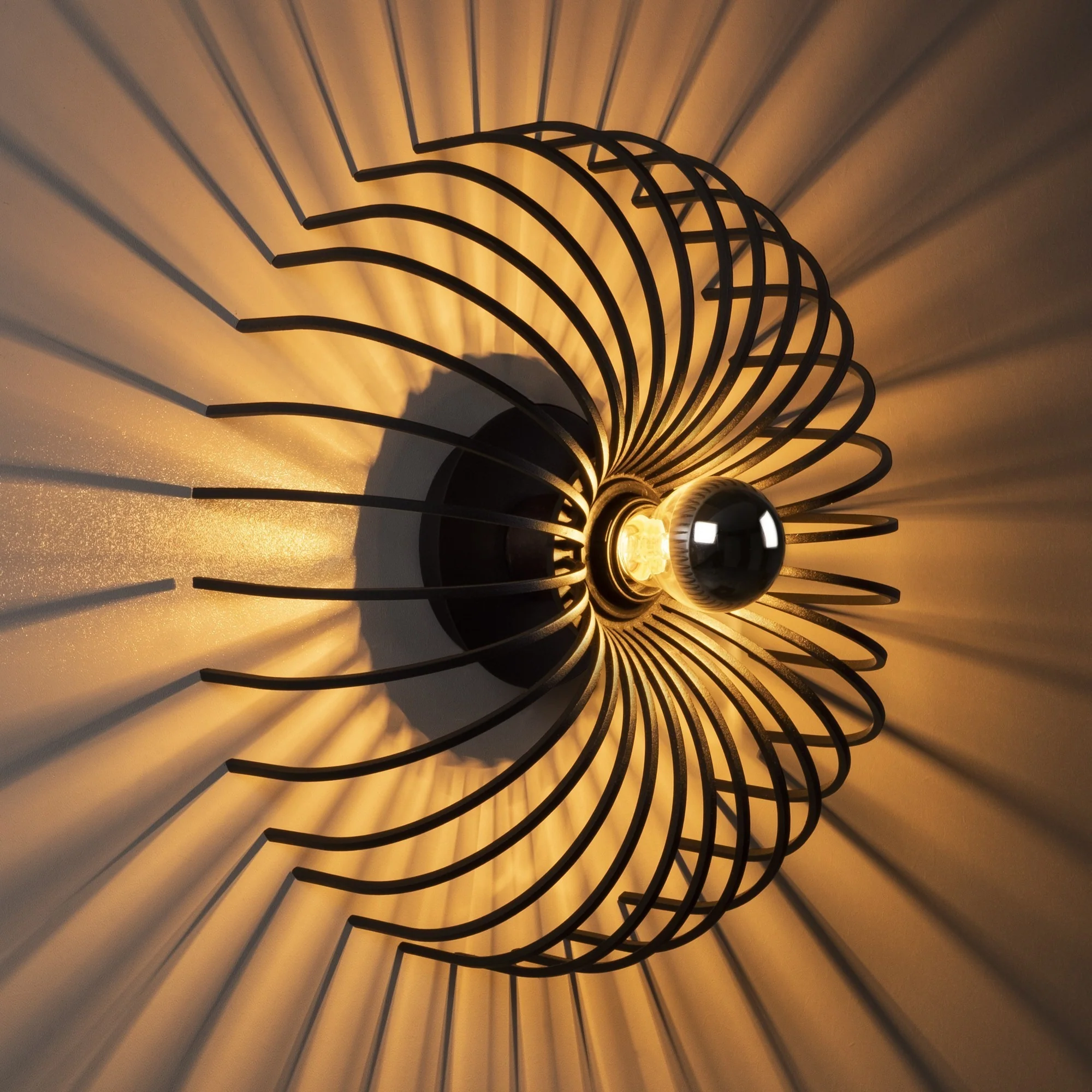 Aplique De Pared, Metal , Negro, 12x12x36, Casquillo E 27 Max 40 W - Image 4