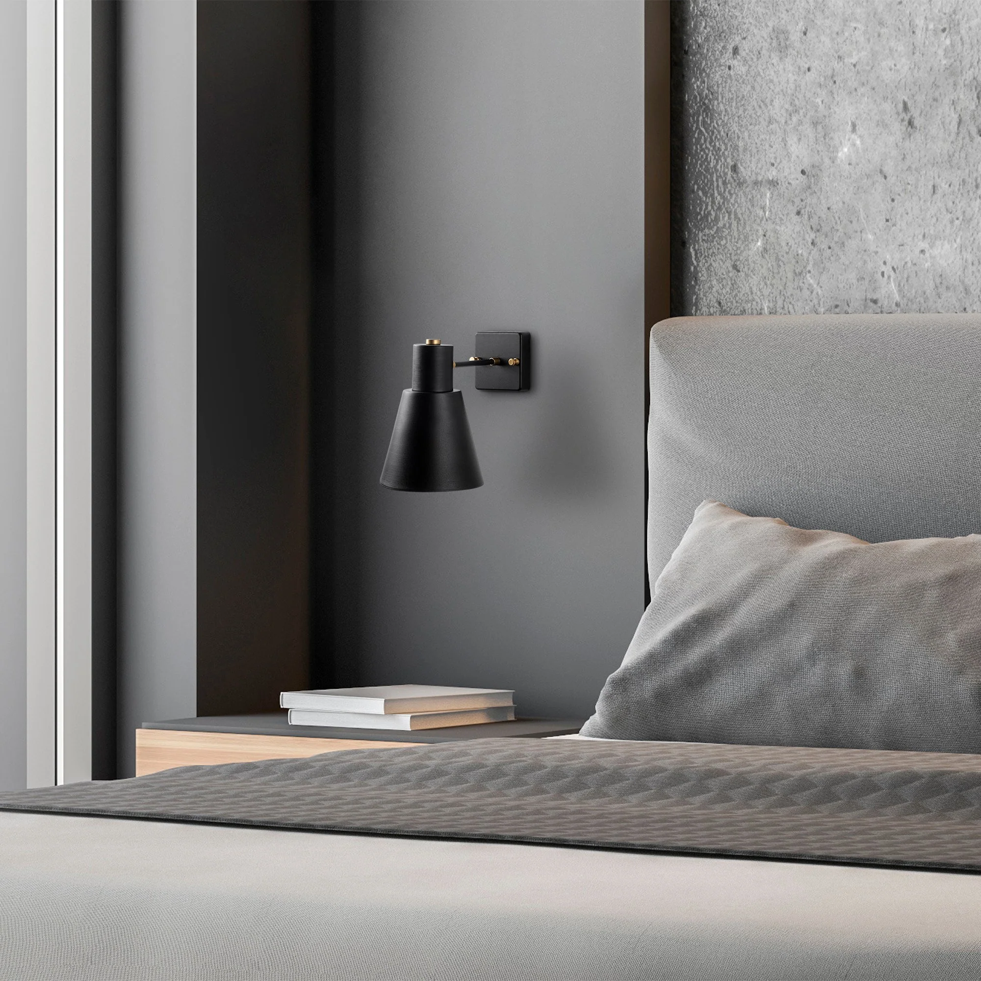 Aplique De Pared, Metal , Negro, 14x24x21, Casquillo E27 Max 40 W - Image 5