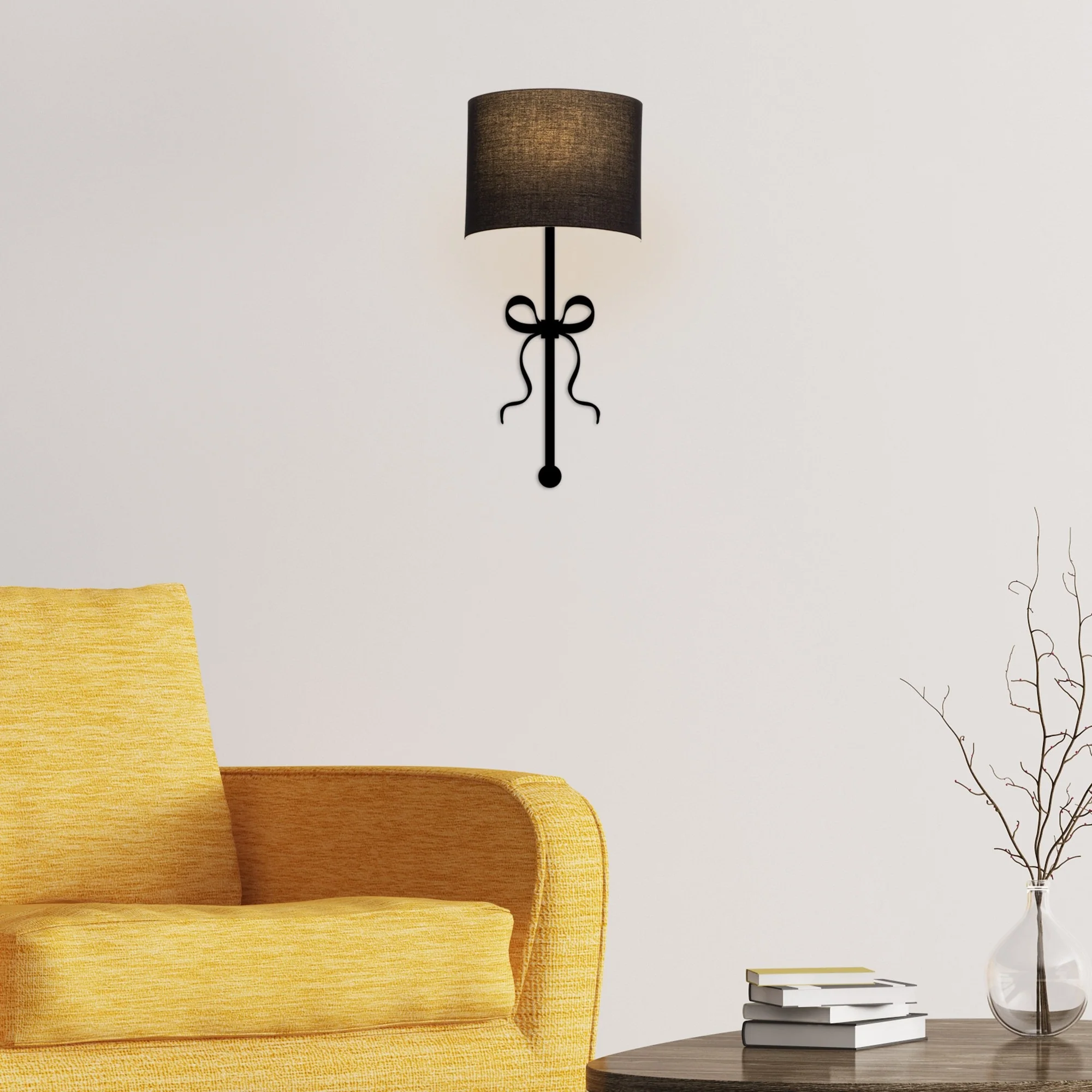 Aplique De Pared, Metal , Negro, 15x28x57, Casquillo E 27 Max 40 W - Image 6