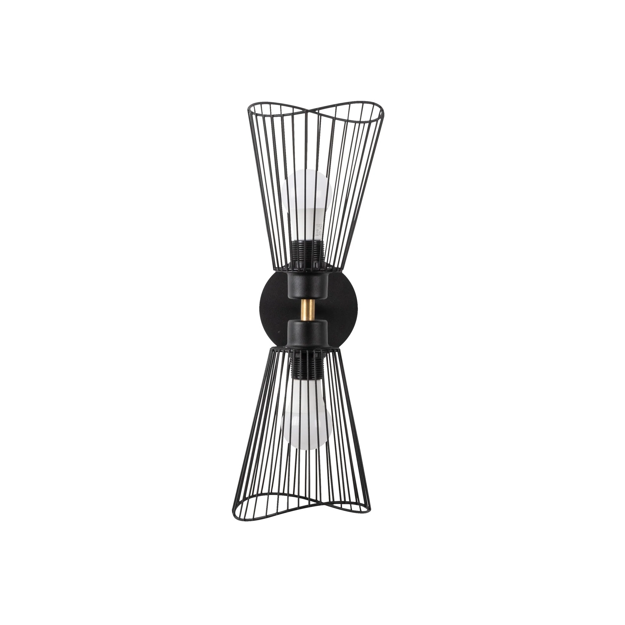Aplique De Pared, Metal , Negro, 16x16x48, Casquillo 2 X E 27 Max 40 W - Image 3